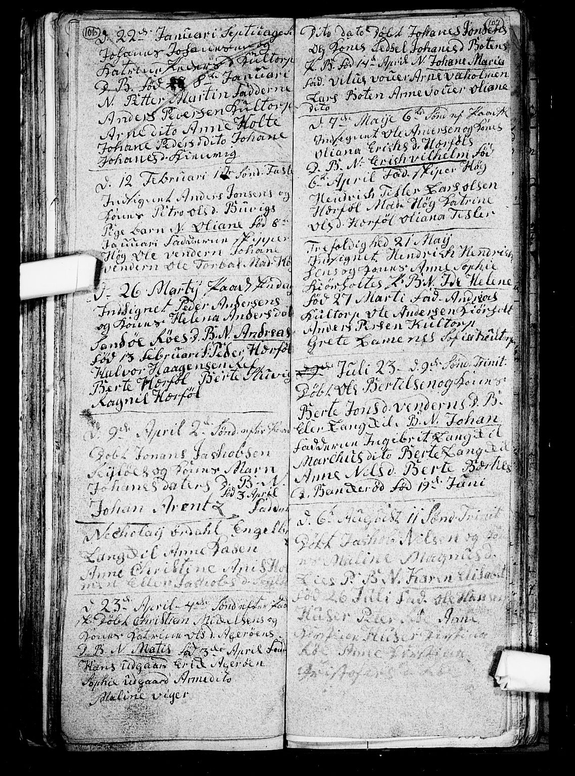 Hvaler prestekontor Kirkebøker, SAO/A-2001/F/Fa/L0002: Parish register (official) no. I 2, 1749-1816, p. 106-107