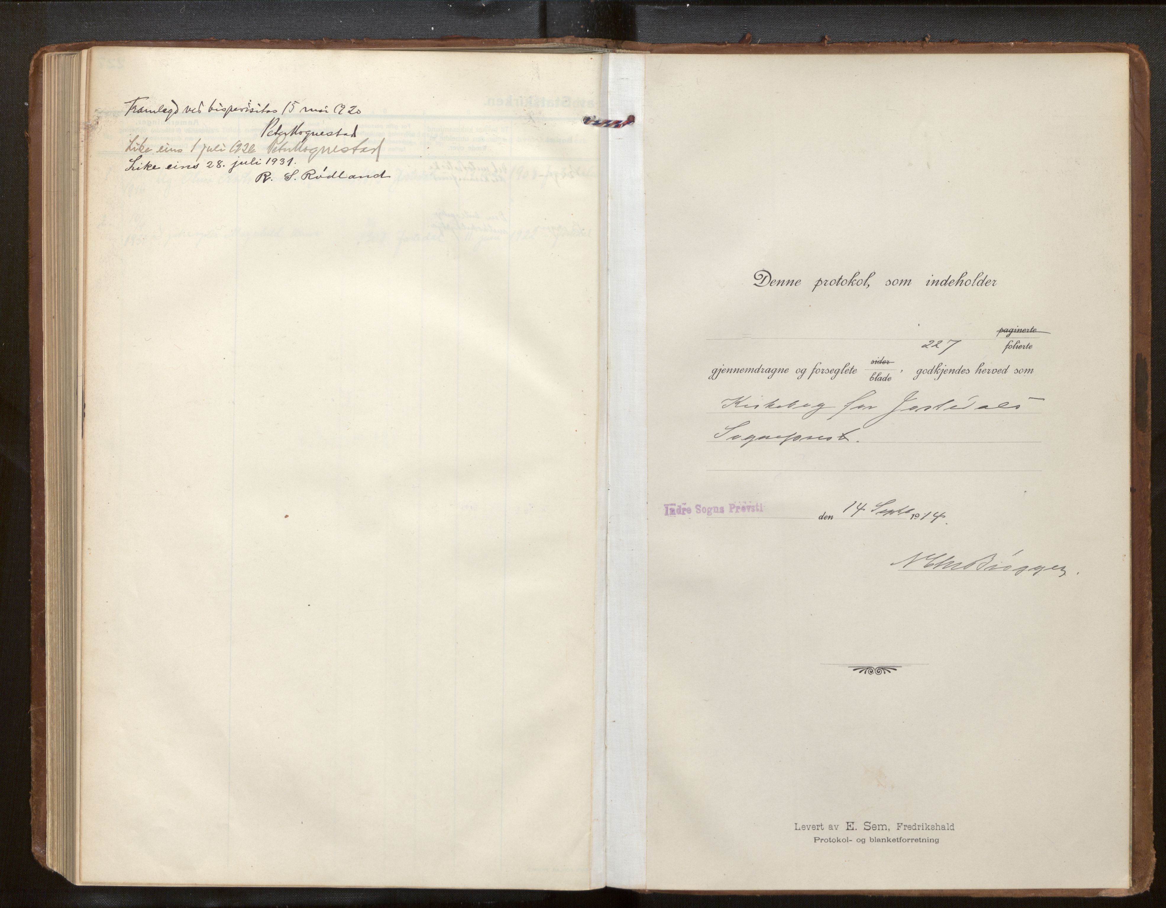 Jostedal sokneprestembete, SAB/A-80601/H/Haa/Haab/L0002: Parish register (official) no. B 2, 1915-1931