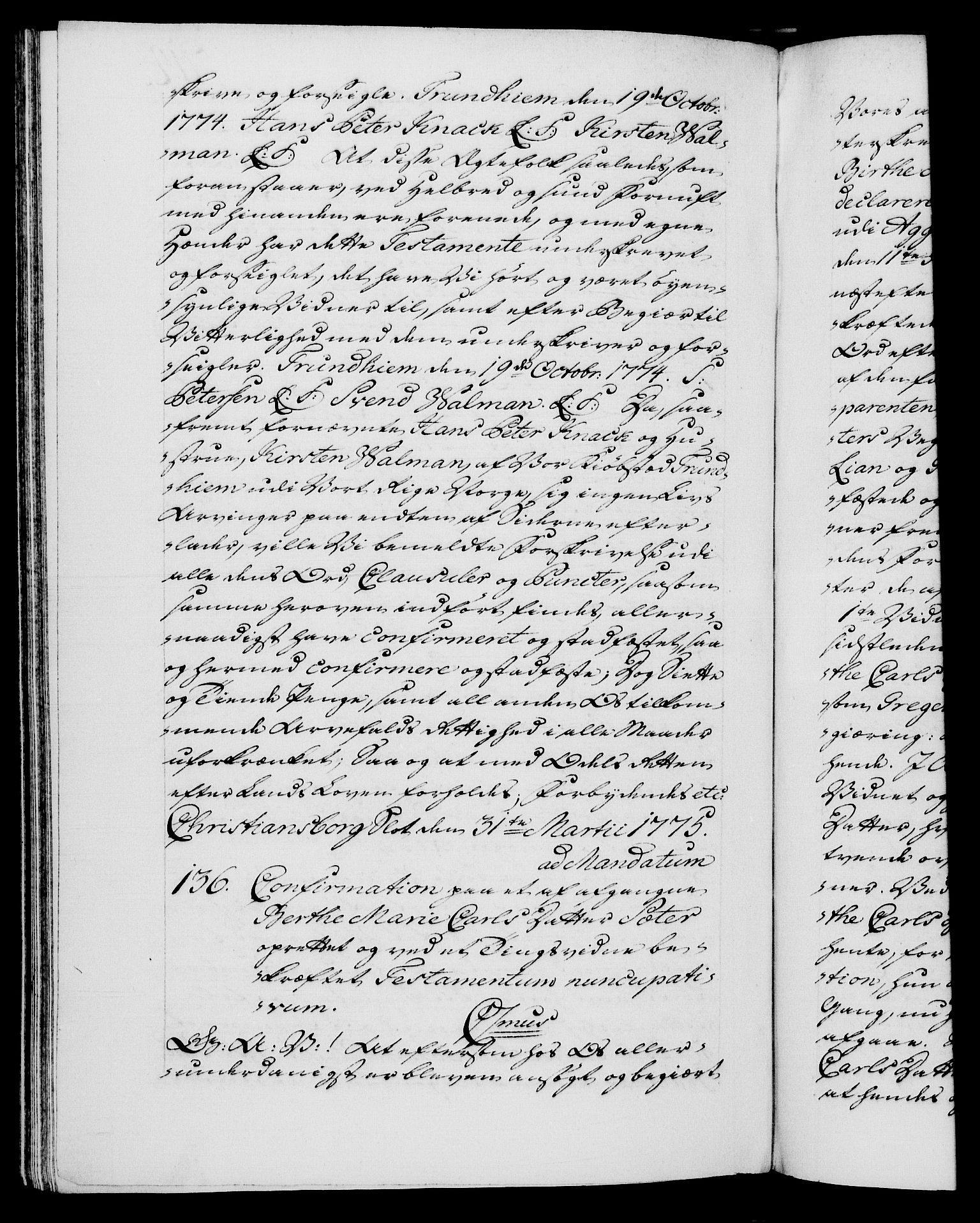 Danske Kanselli 1572-1799, AV/RA-EA-3023/F/Fc/Fca/Fcaa/L0046: Norske registre, 1773-1775, p. 714b