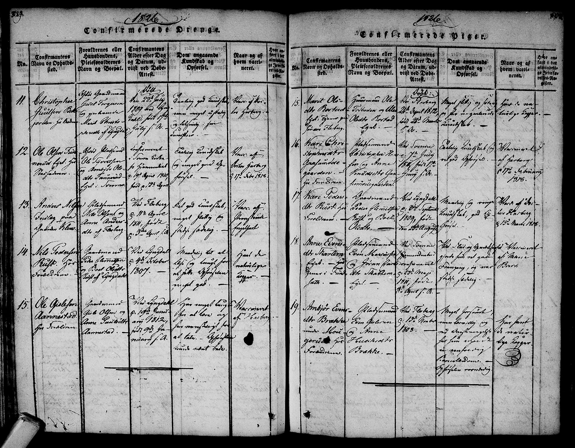 Flesberg kirkebøker, AV/SAKO-A-18/F/Fa/L0005: Parish register (official) no. I 5, 1816-1834, p. 529-530