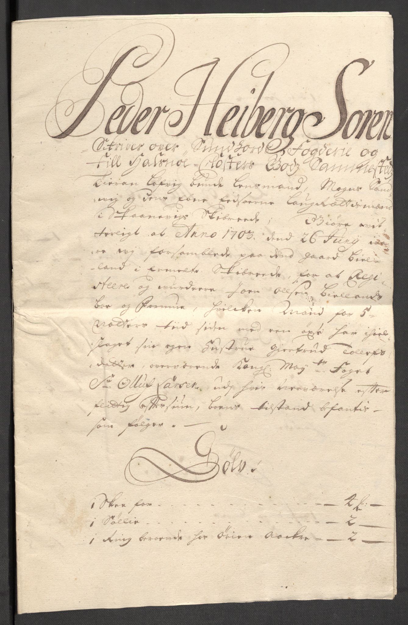 Rentekammeret inntil 1814, Reviderte regnskaper, Fogderegnskap, AV/RA-EA-4092/R48/L2981: Fogderegnskap Sunnhordland og Hardanger, 1703, p. 47