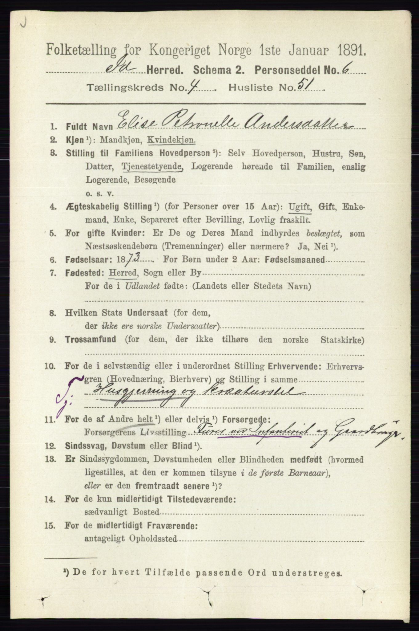 RA, 1891 census for 0117 Idd, 1891, p. 3173