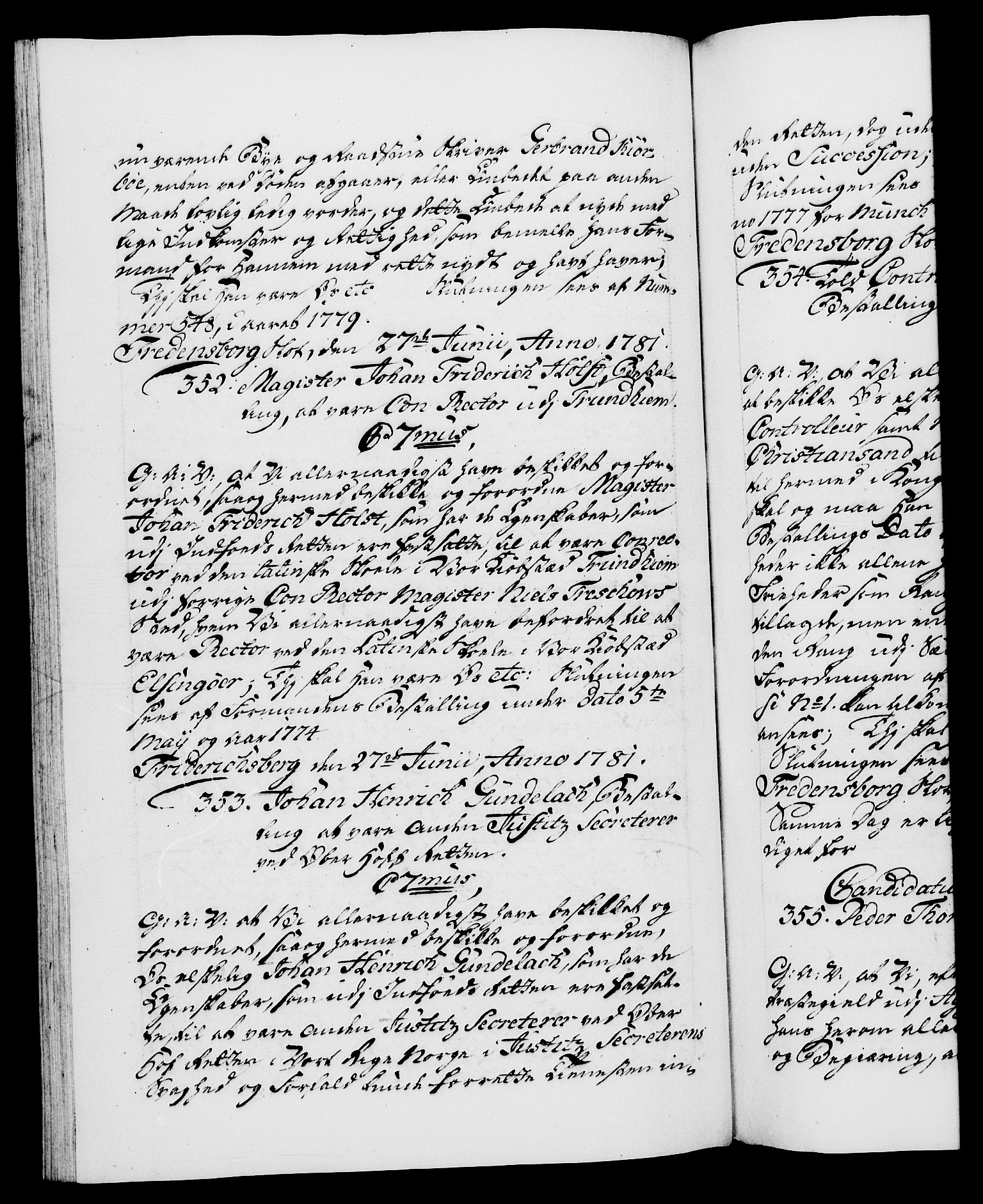 Danske Kanselli 1572-1799, RA/EA-3023/F/Fc/Fca/Fcaa/L0048: Norske registre, 1779-1781, p. 597b