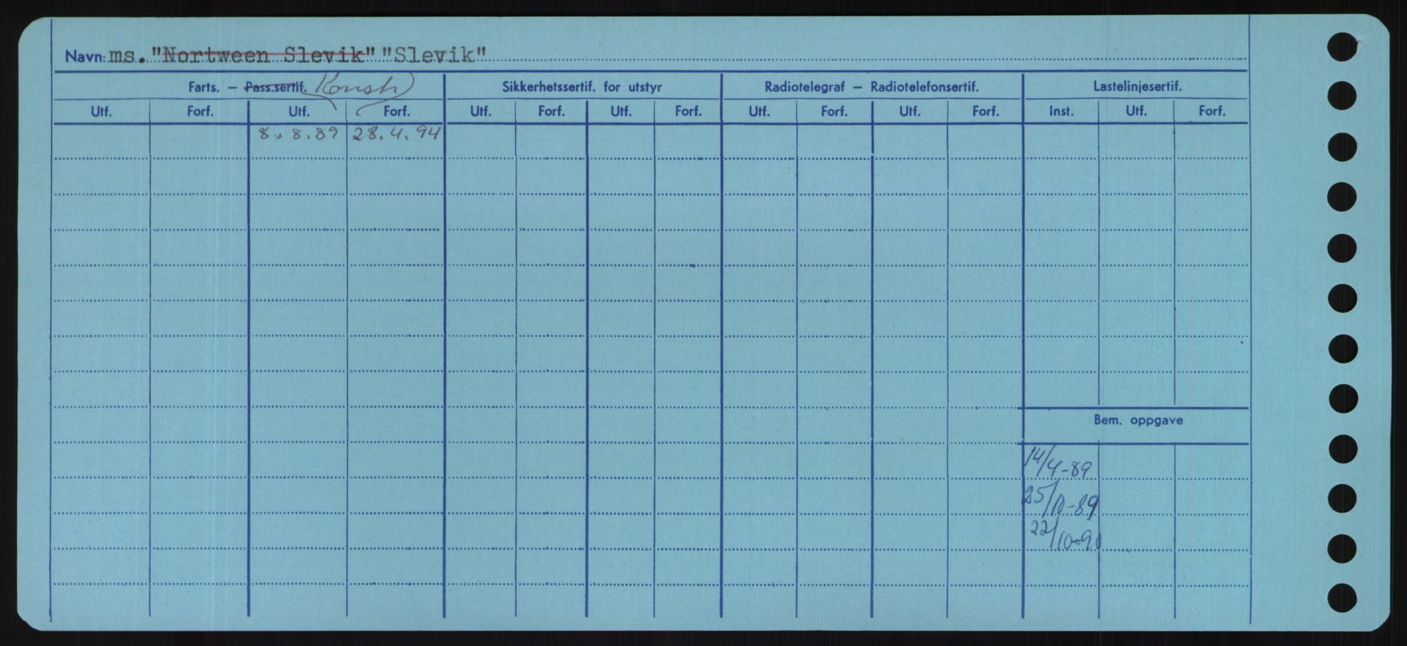 Sjøfartsdirektoratet med forløpere, Skipsmålingen, RA/S-1627/H/Hd/L0034: Fartøy, Sk-Slå, p. 460