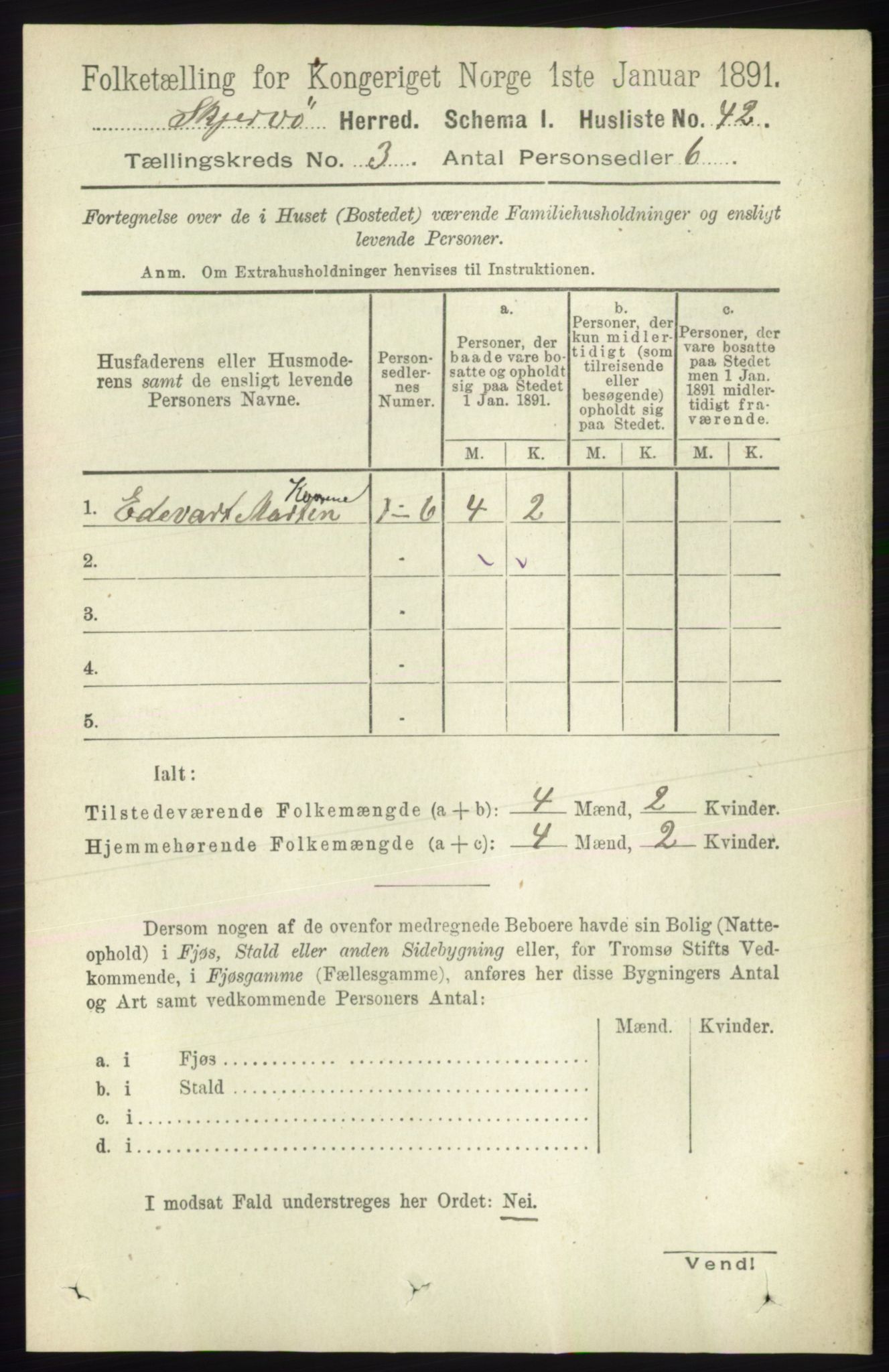RA, 1891 census for 1941 Skjervøy, 1891, p. 1836