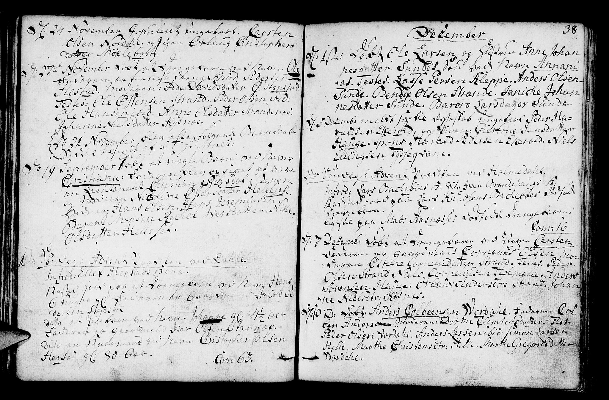 Fjaler sokneprestembete, AV/SAB-A-79801/H/Haa/Haaa/L0003: Parish register (official) no. A 3, 1799-1814, p. 38