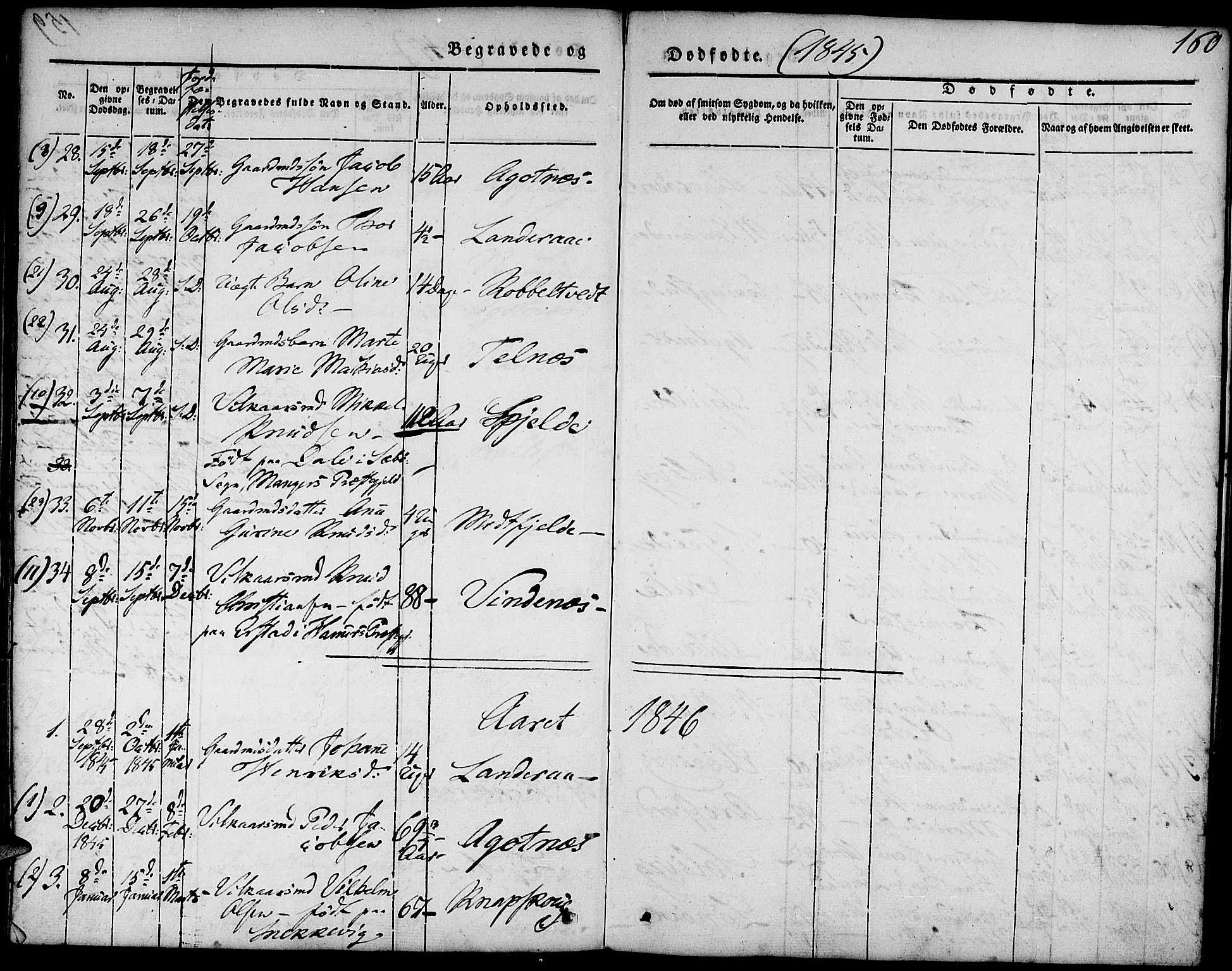 Fjell sokneprestembete, AV/SAB-A-75301/H/Haa: Parish register (official) no. A 1, 1835-1850, p. 160