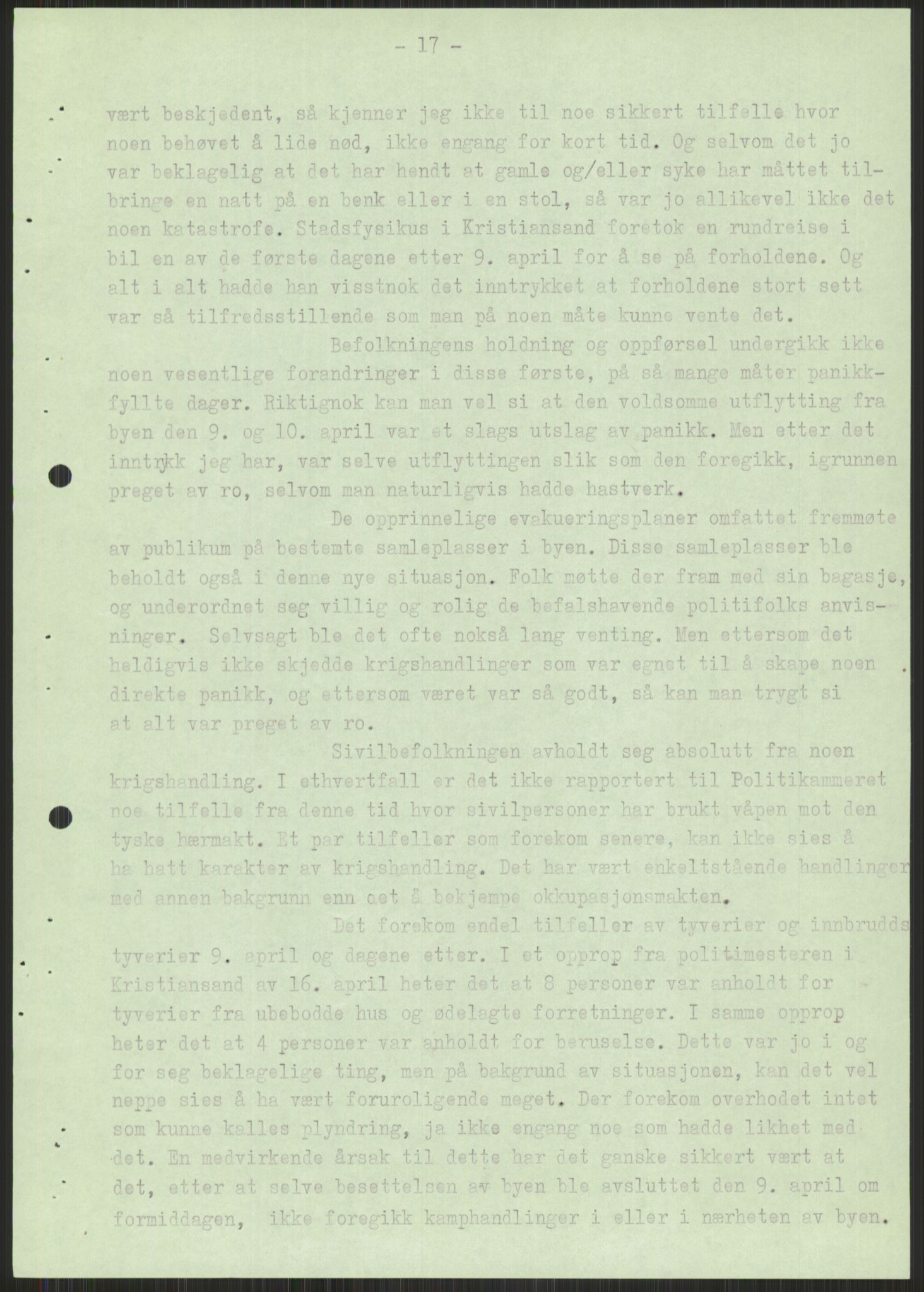 Forsvaret, Forsvarets krigshistoriske avdeling, AV/RA-RAFA-2017/Y/Ya/L0014: II-C-11-31 - Fylkesmenn.  Rapporter om krigsbegivenhetene 1940., 1940, p. 861