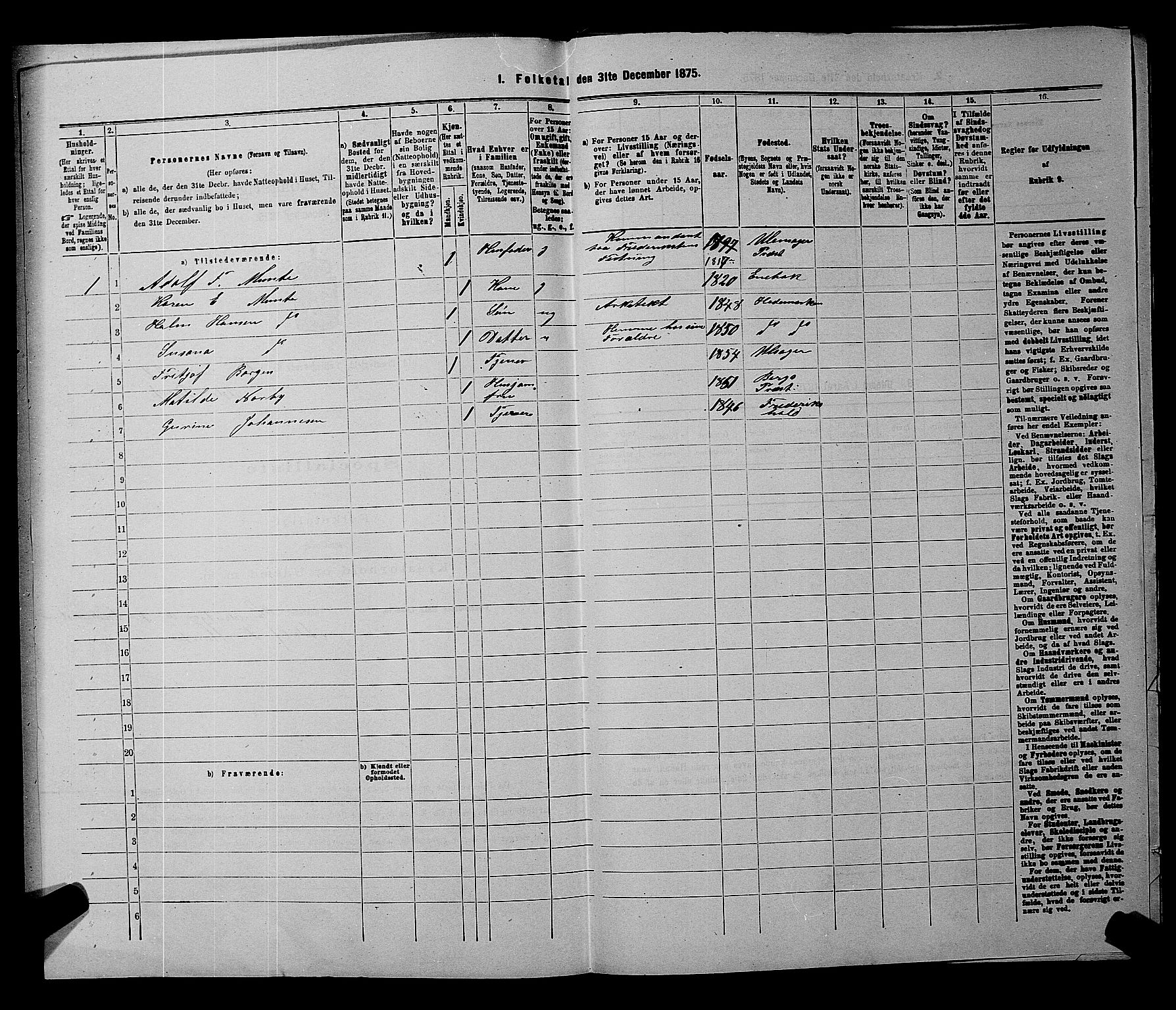 RA, 1875 census for 0117P Idd, 1875, p. 1107