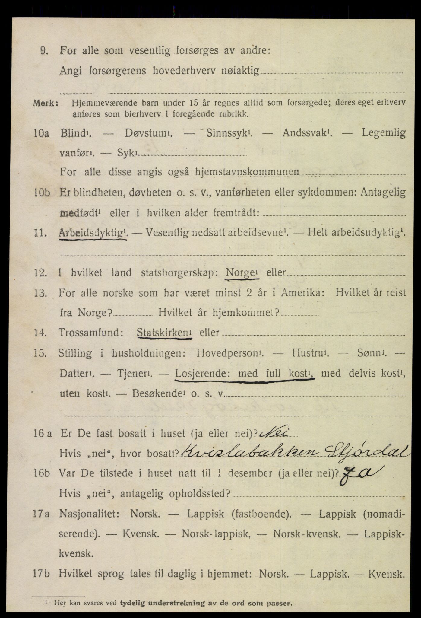 SAT, 1920 census for Skogn, 1920, p. 3676
