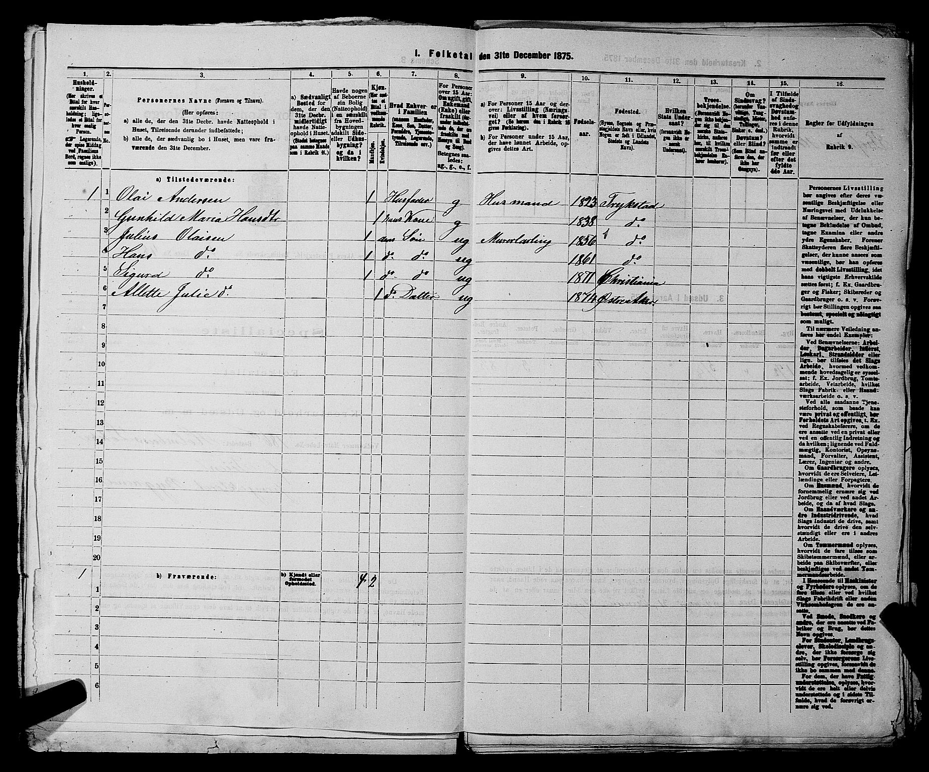 RA, 1875 census for 0218bP Østre Aker, 1875, p. 1534