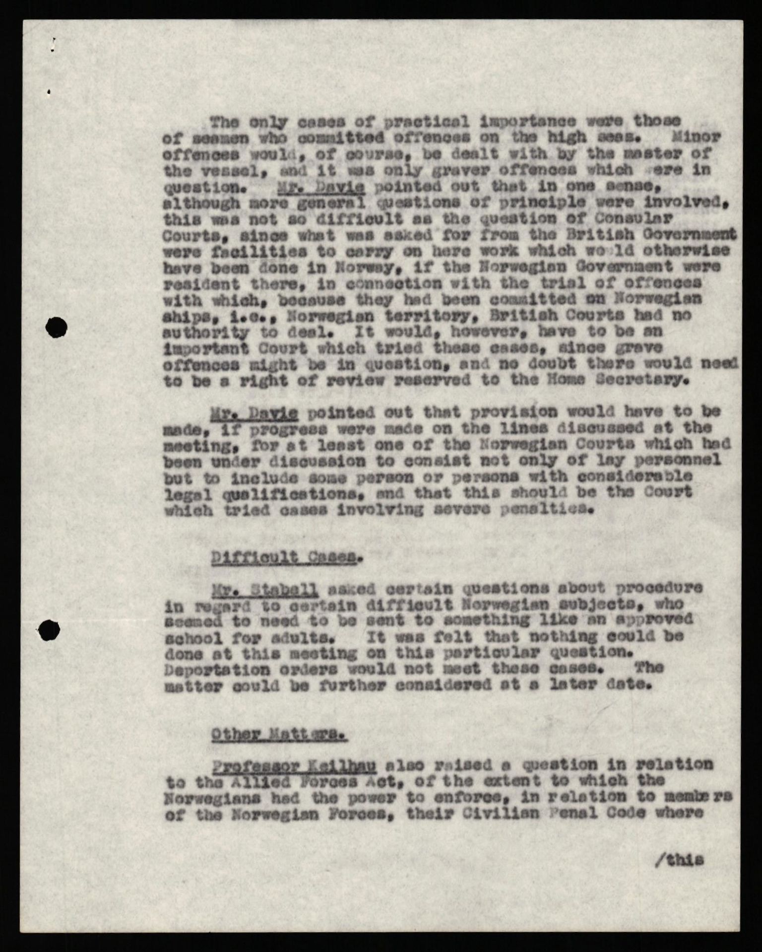 Forsvaret, Forsvarets krigshistoriske avdeling, AV/RA-RAFA-2017/Y/Yf/L0210: II.C.11.2130-2136 - Den norske regjering i London., 1940-1959, p. 396