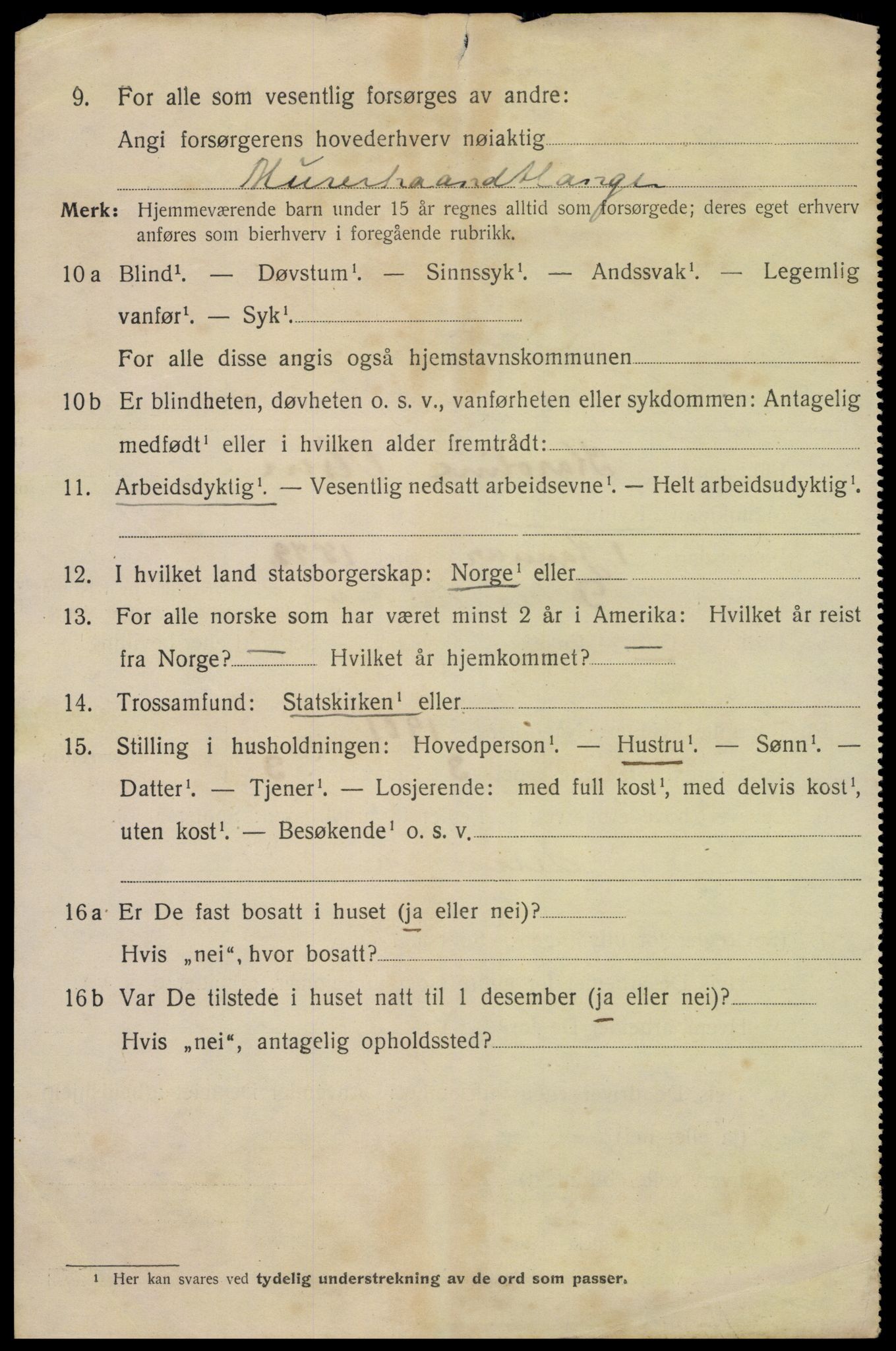 SAK, 1920 census for Flekkefjord, 1920, p. 4439