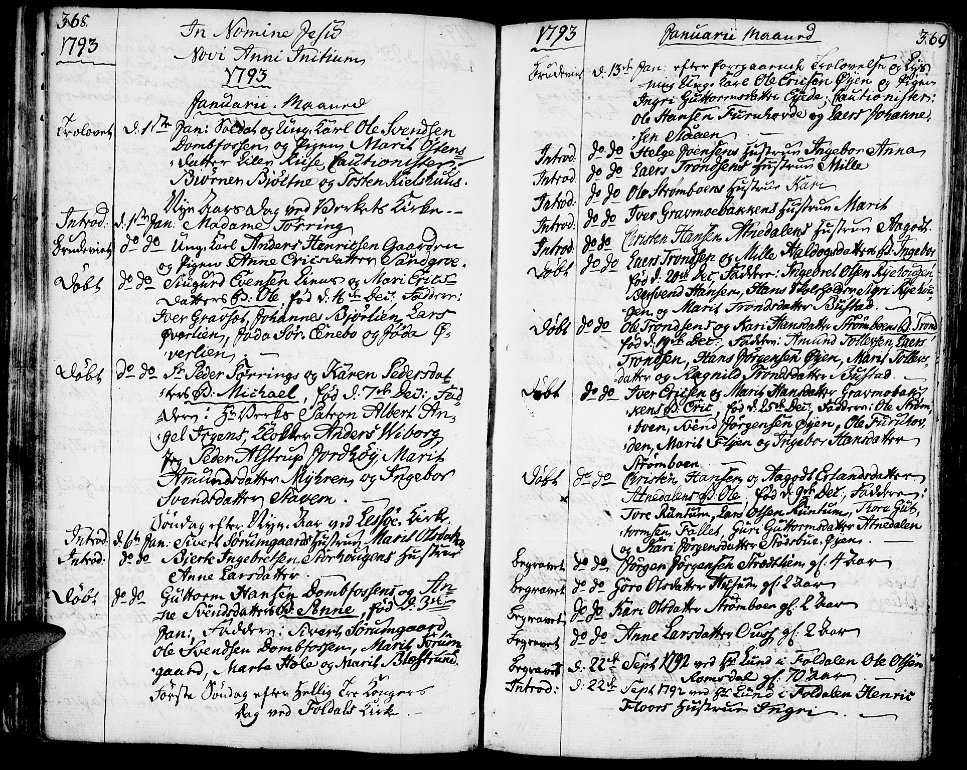 Lesja prestekontor, SAH/PREST-068/H/Ha/Haa/L0003: Parish register (official) no. 3, 1777-1819, p. 368-369