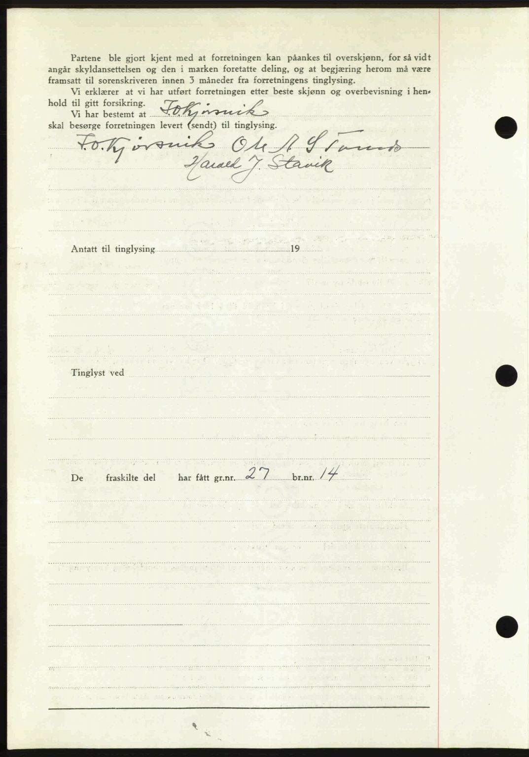 Romsdal sorenskriveri, AV/SAT-A-4149/1/2/2C: Mortgage book no. A27, 1948-1948, Diary no: : 2114/1948