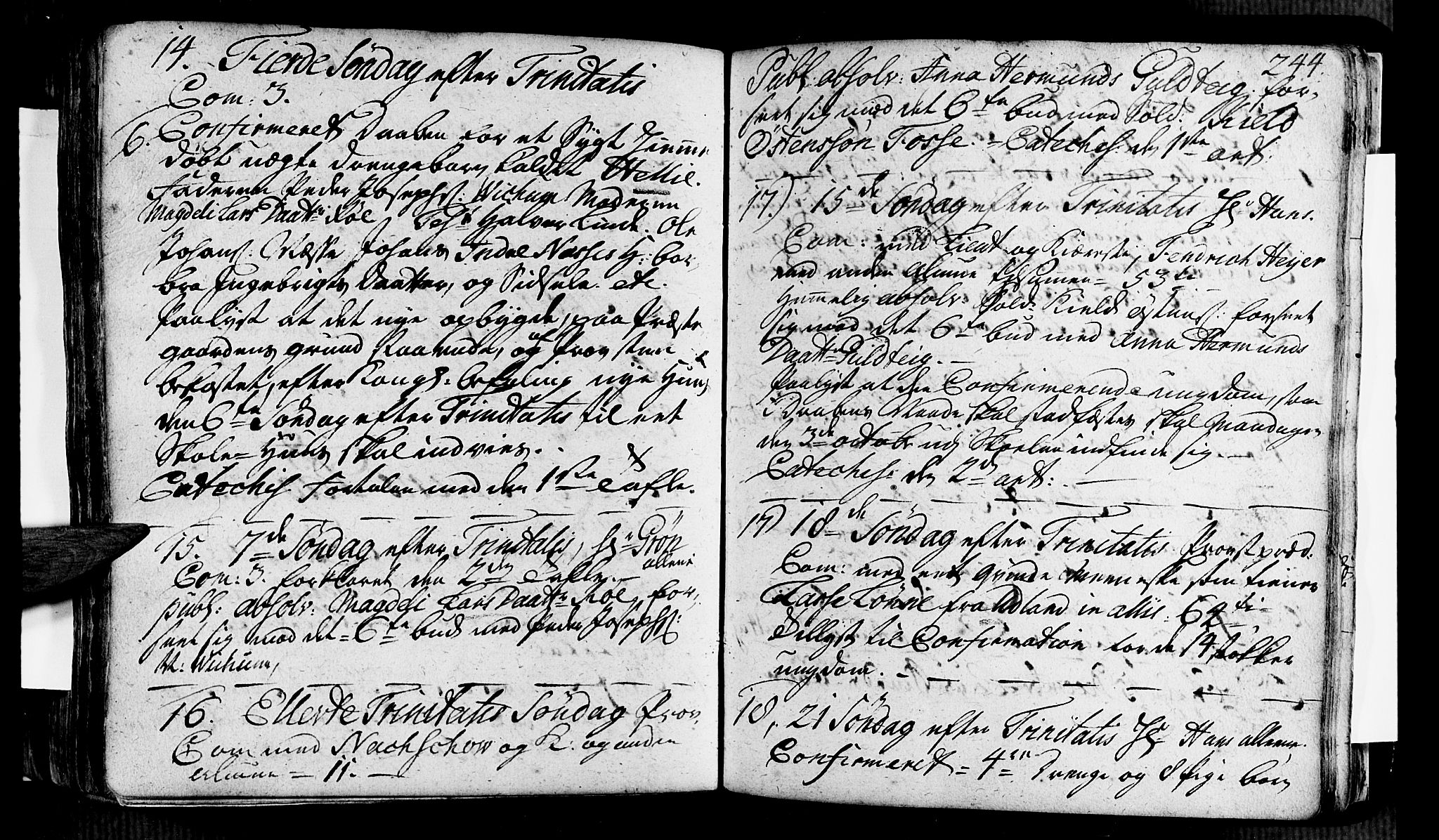 Vik sokneprestembete, SAB/A-81501: Parish register (official) no. A 2 /4, 1740-1754, p. 244