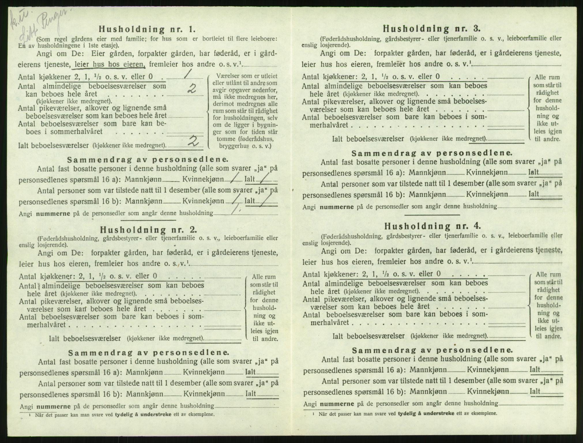 SAT, 1920 census for Tingvoll, 1920, p. 173
