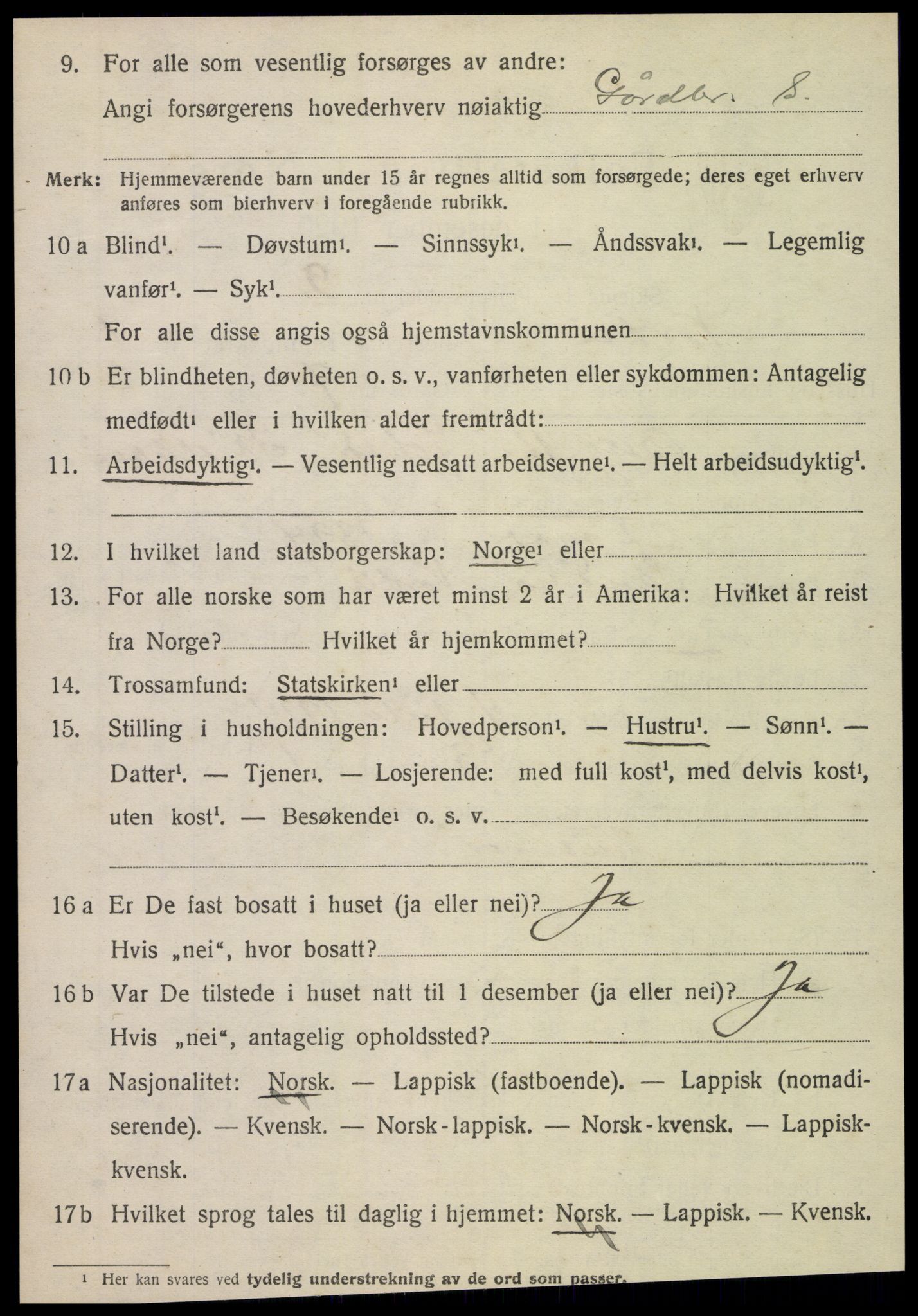 SAT, 1920 census for Nordli, 1920, p. 704