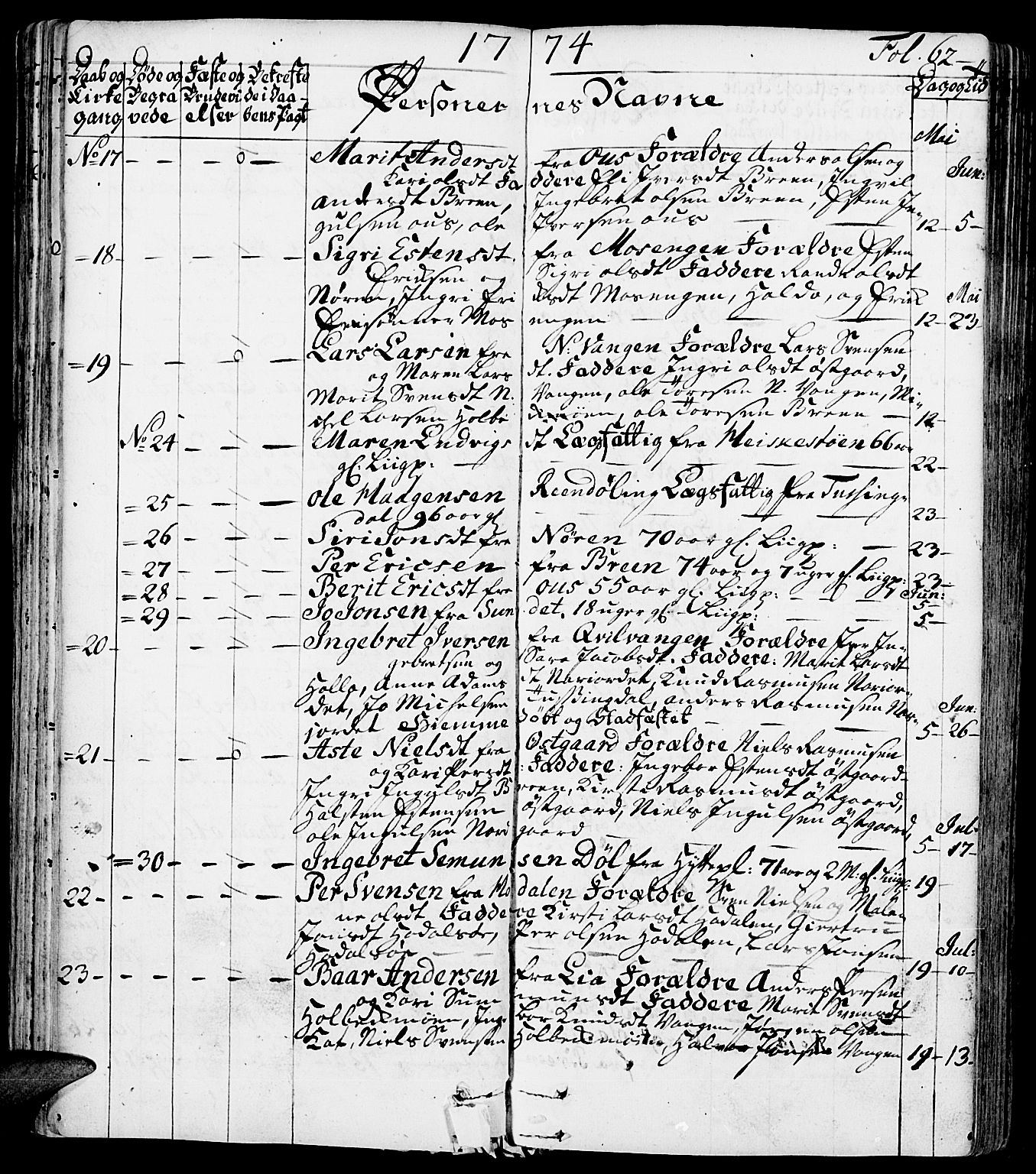 Tolga prestekontor, AV/SAH-PREST-062/K/L0002: Parish register (official) no. 2, 1768-1786, p. 62