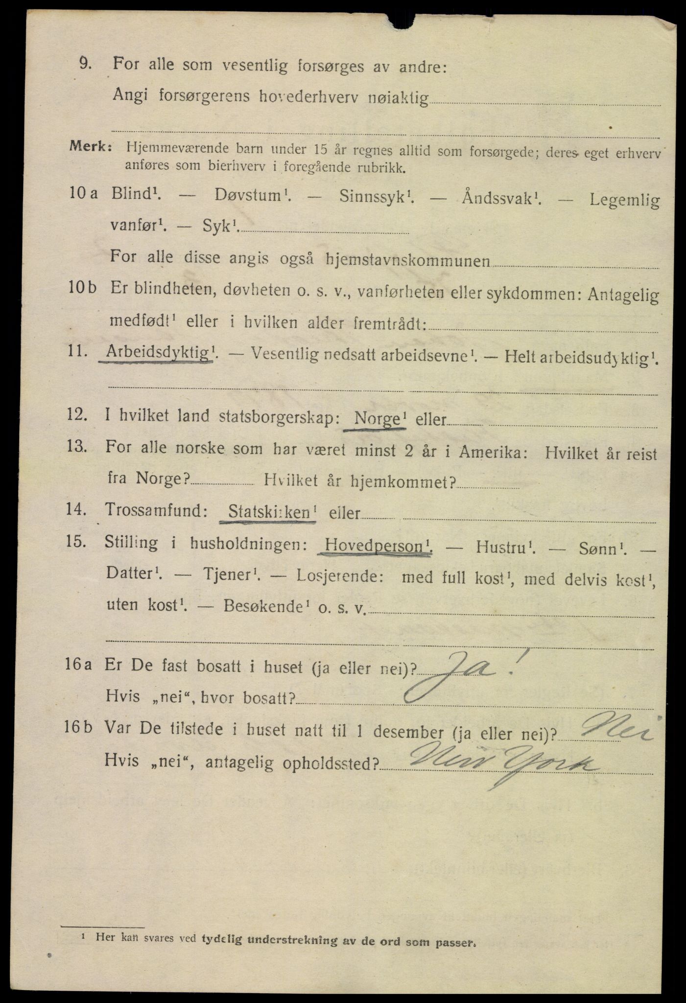 SAK, 1920 census for Flekkefjord, 1920, p. 3399