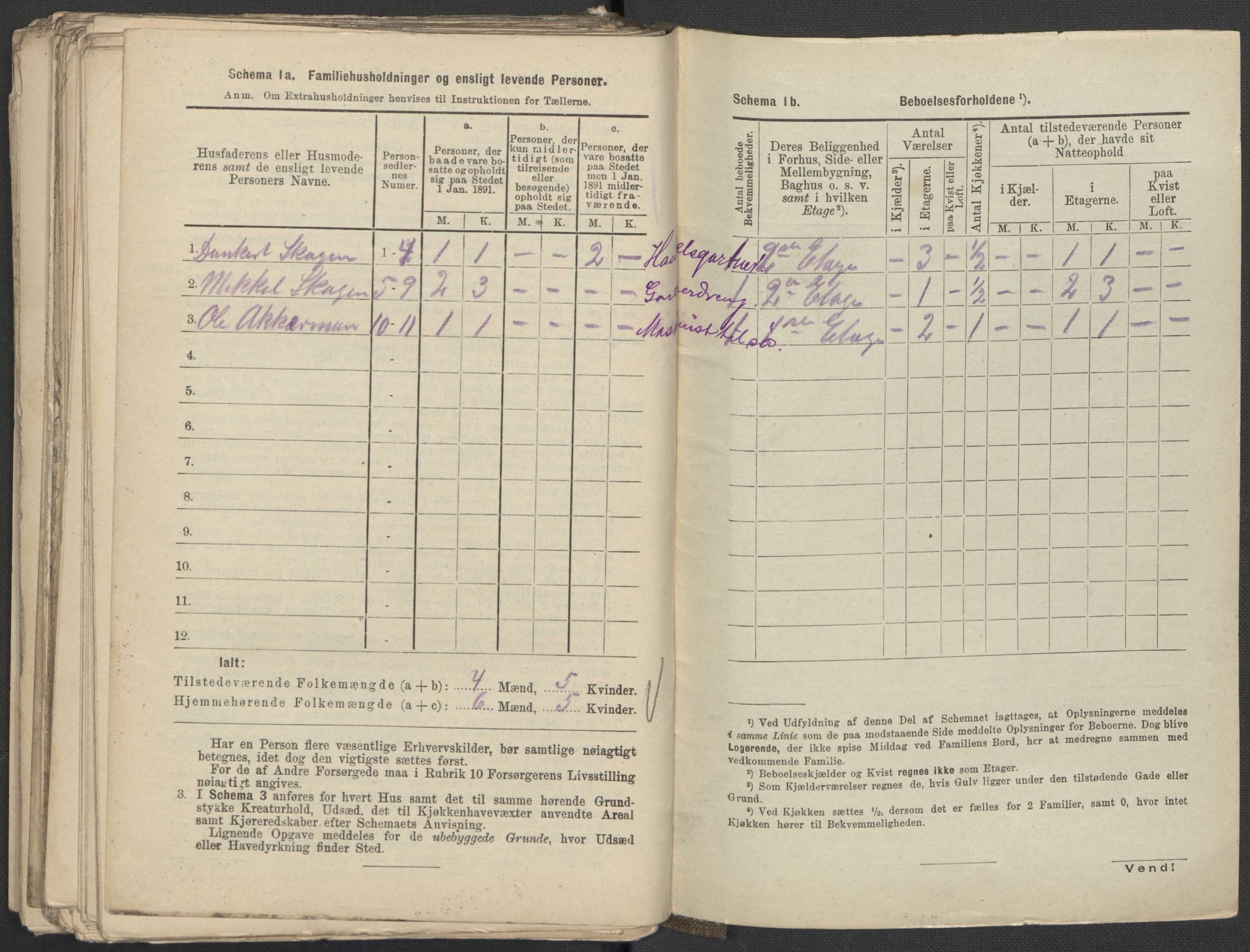 RA, 1891 Census for 1301 Bergen, 1891, p. 554