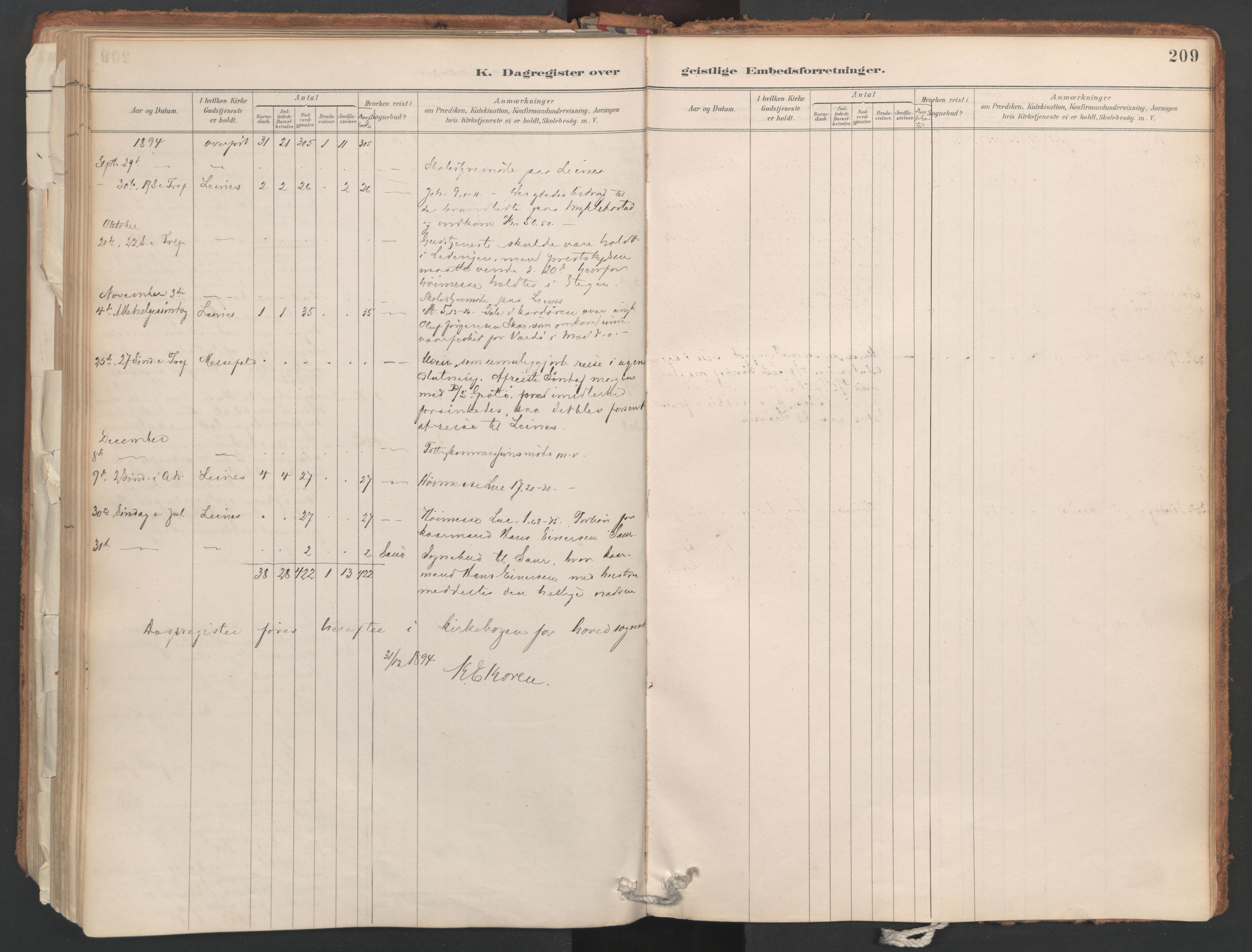 Ministerialprotokoller, klokkerbøker og fødselsregistre - Nordland, AV/SAT-A-1459/857/L0822: Parish register (official) no. 857A02, 1890-1917, p. 209