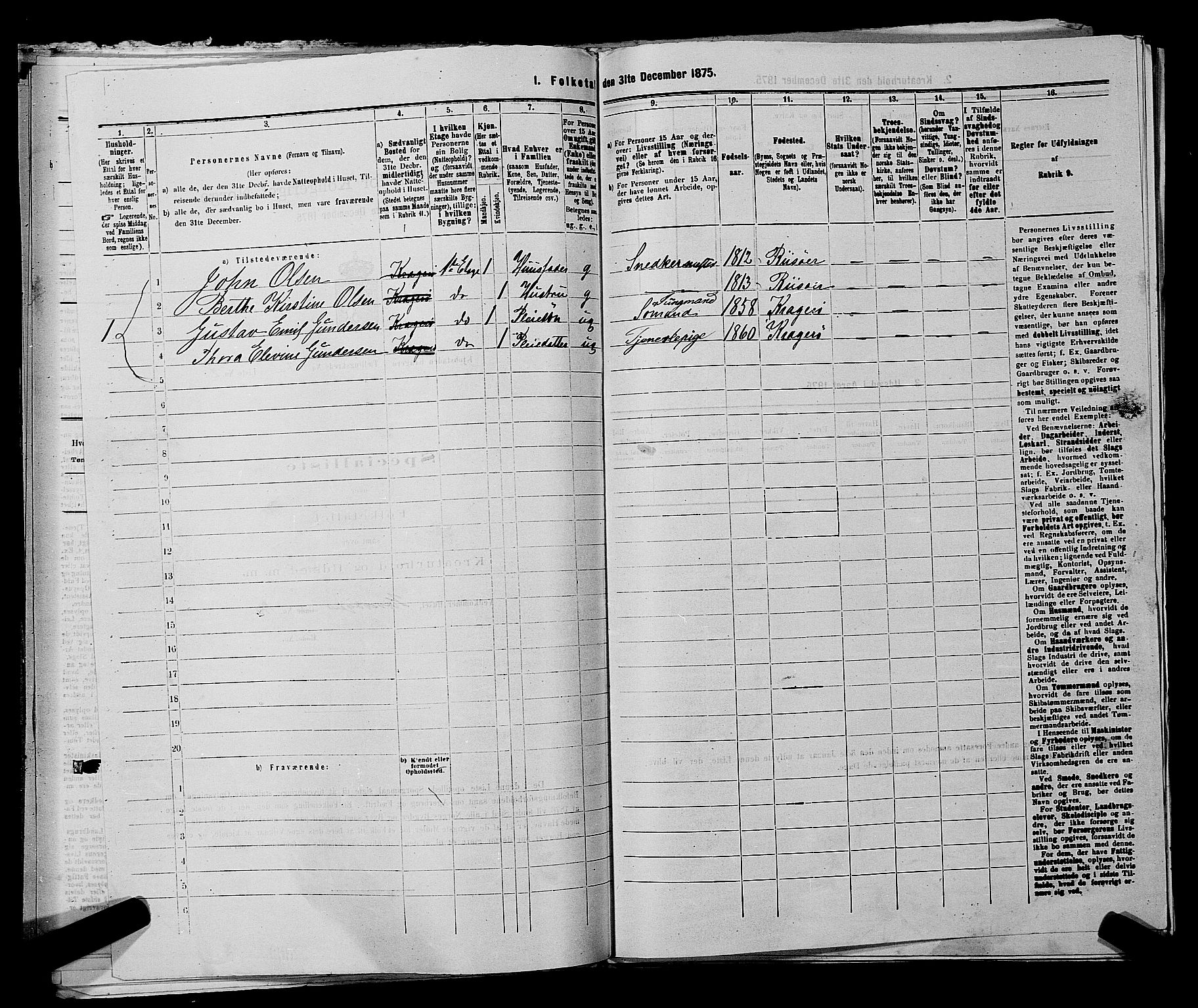 SAKO, 1875 census for 0801P Kragerø, 1875, p. 278