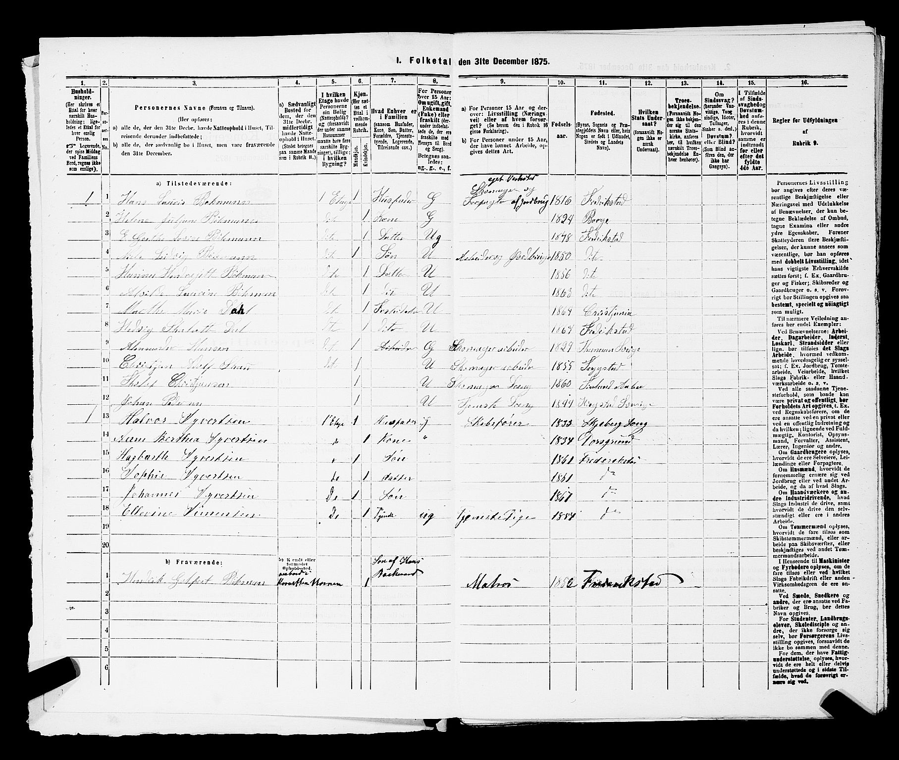 RA, 1875 census for 0103B Fredrikstad/Fredrikstad, 1875, p. 234