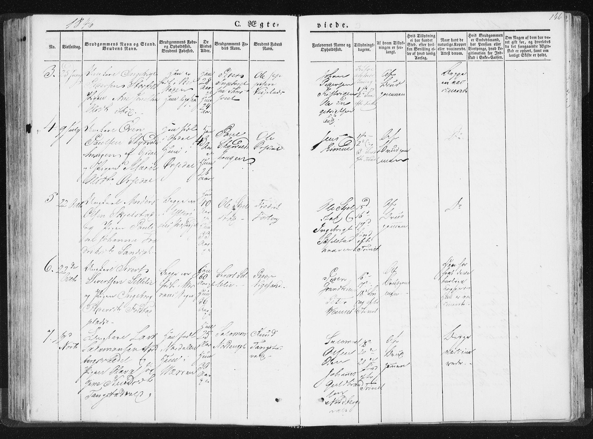 Ministerialprotokoller, klokkerbøker og fødselsregistre - Nord-Trøndelag, SAT/A-1458/744/L0418: Parish register (official) no. 744A02, 1843-1866, p. 146