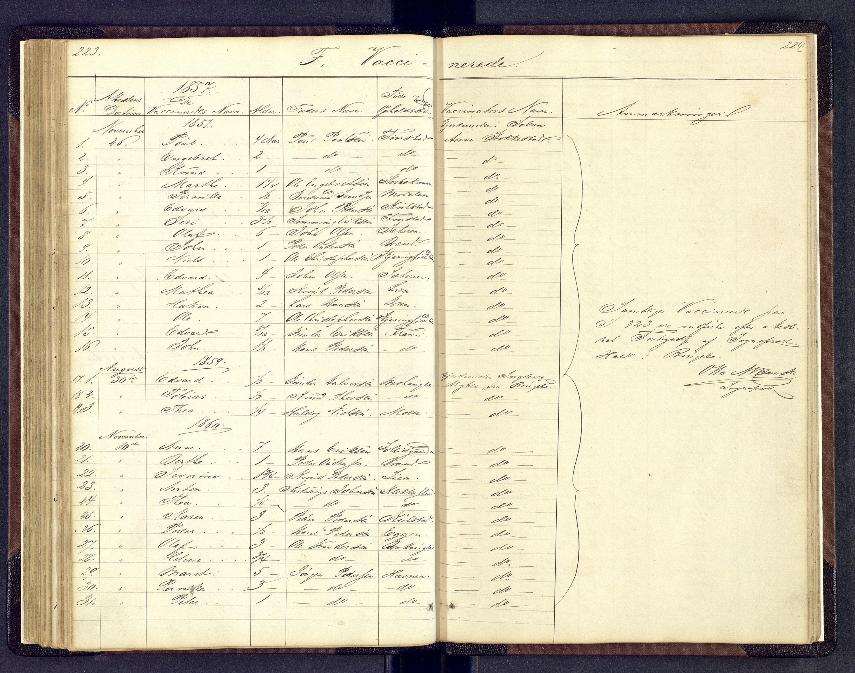 Sollia prestekontor, AV/SAH-PREST-050/H/Ha/Hab/L0001: Parish register (copy) no. 1, 1862-1879, p. 223-224