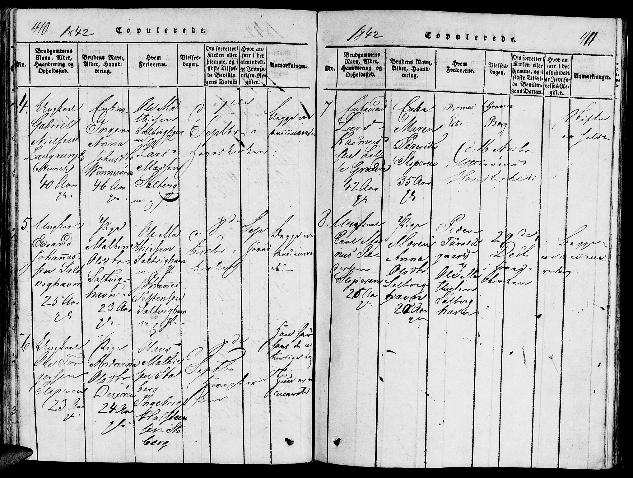 Ministerialprotokoller, klokkerbøker og fødselsregistre - Nord-Trøndelag, SAT/A-1458/733/L0322: Parish register (official) no. 733A01, 1817-1842, p. 410-411