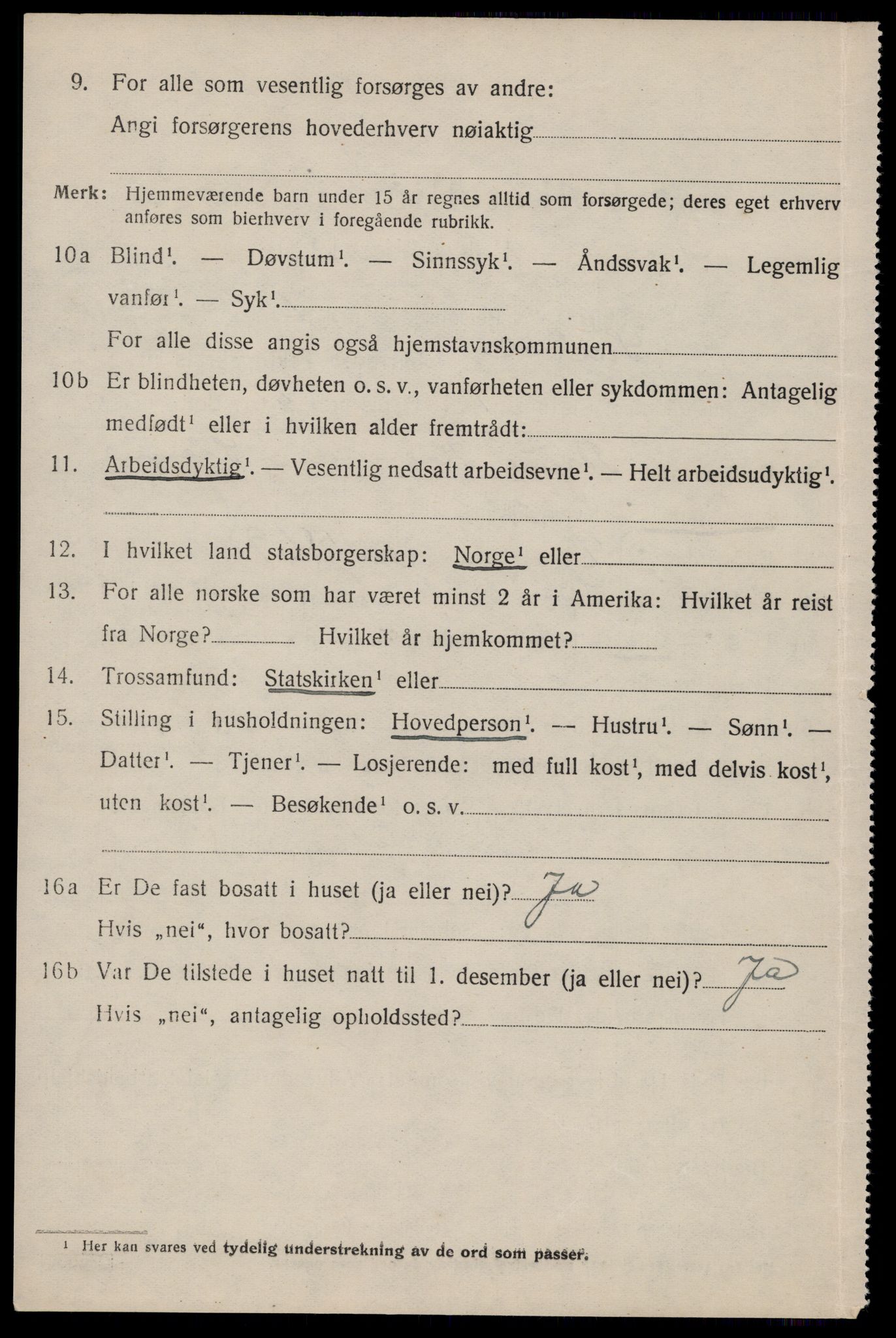 SAST, 1920 census for Suldal, 1920, p. 2705