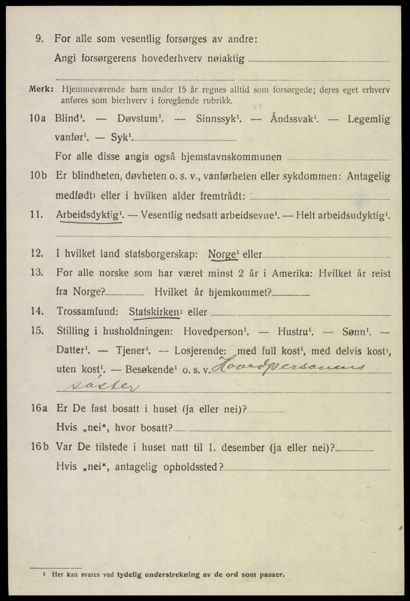 SAH, 1920 census for Trysil, 1920, p. 10646