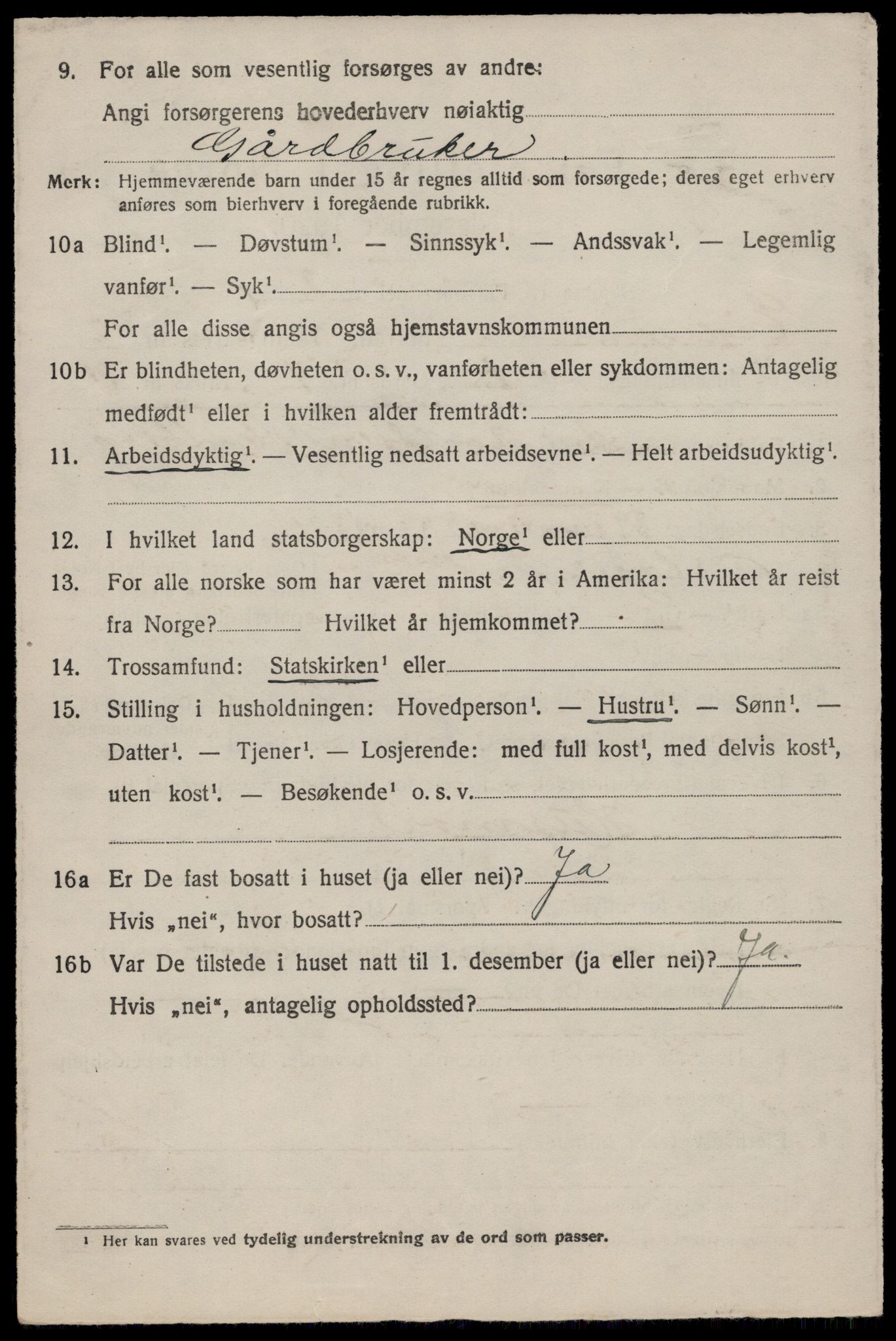 SAST, 1920 census for Eigersund, 1920, p. 1626