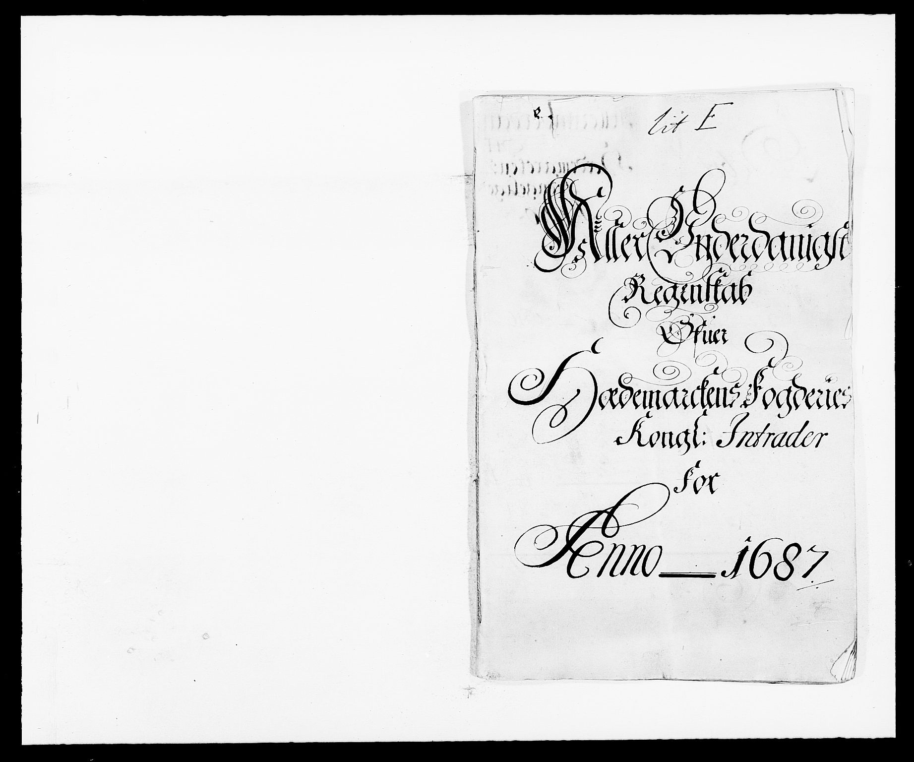 Rentekammeret inntil 1814, Reviderte regnskaper, Fogderegnskap, RA/EA-4092/R16/L1028: Fogderegnskap Hedmark, 1687, p. 1