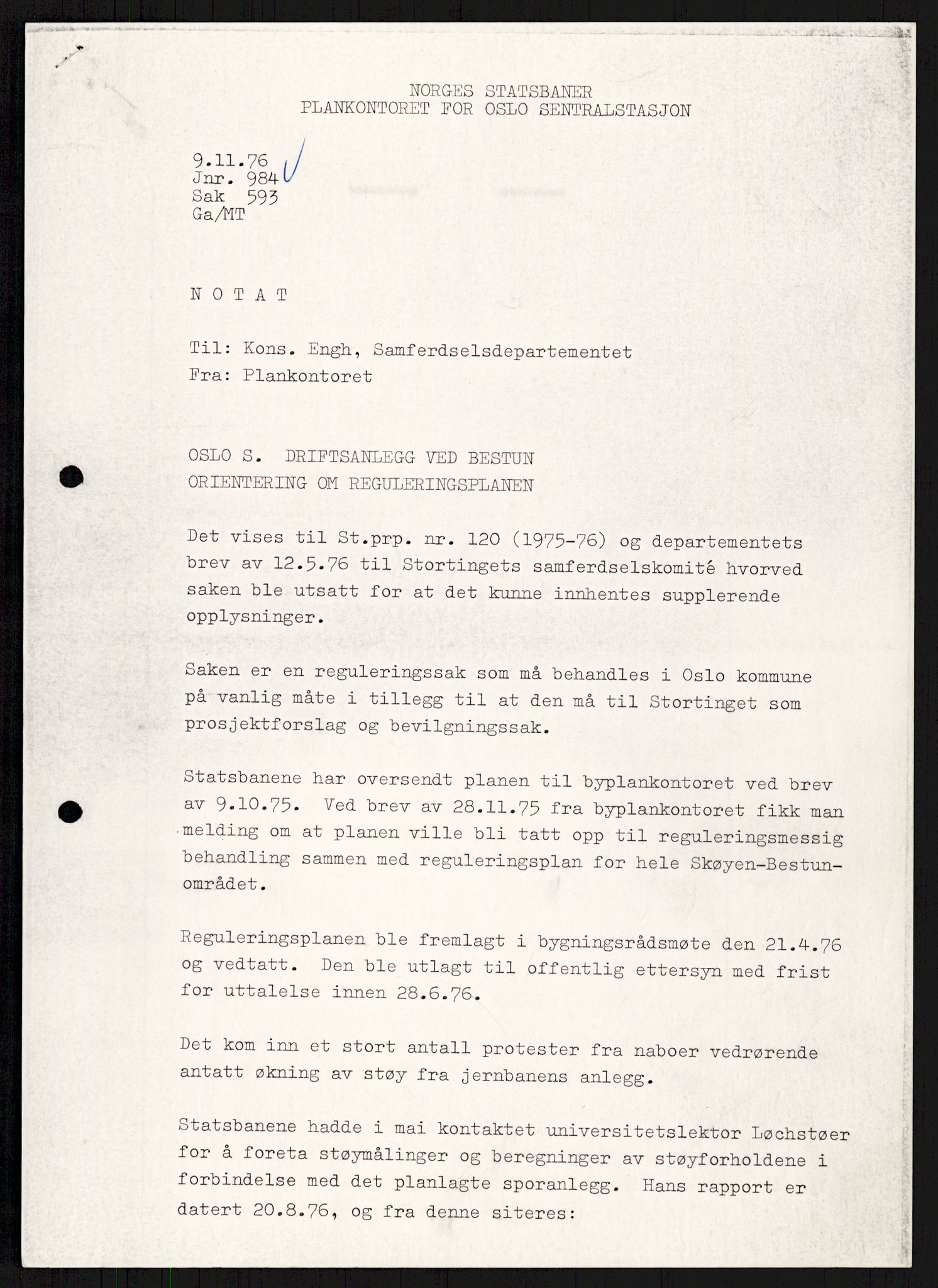 Norges statsbaner, Hovedadministrasjonen, Plankontoret for Oslo S, RA/S-5410/D/L0166: Driftsbanegården. Øvrige driftsbanegårder, 1975-1989, p. 127