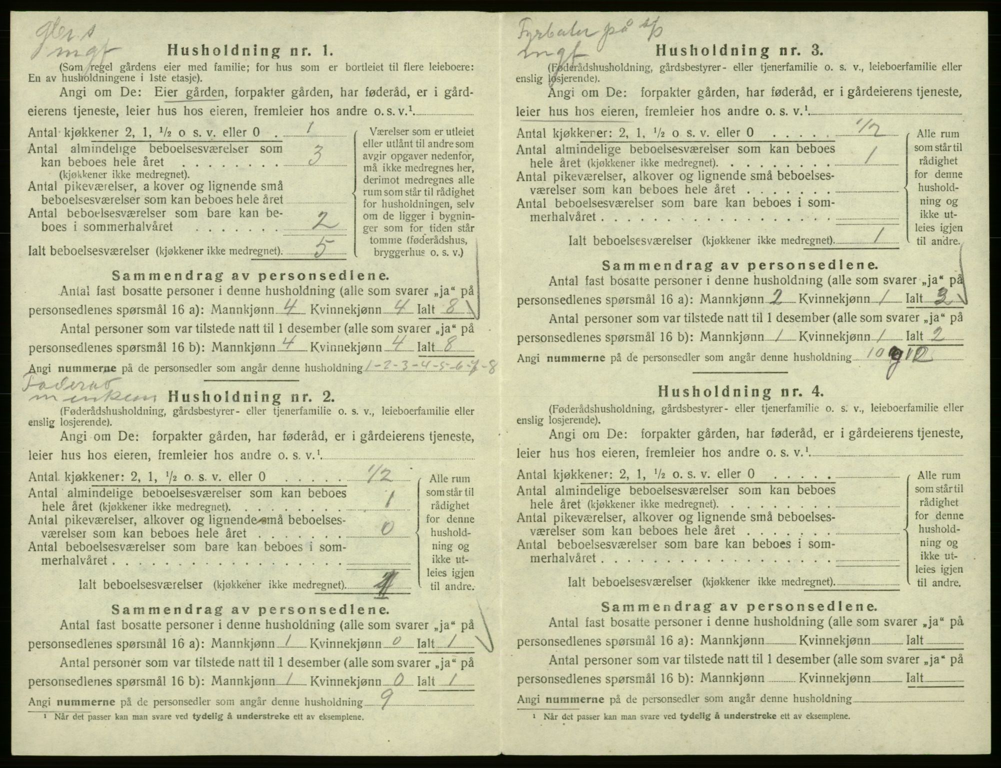 SAB, 1920 census for Hålandsdal, 1920, p. 135