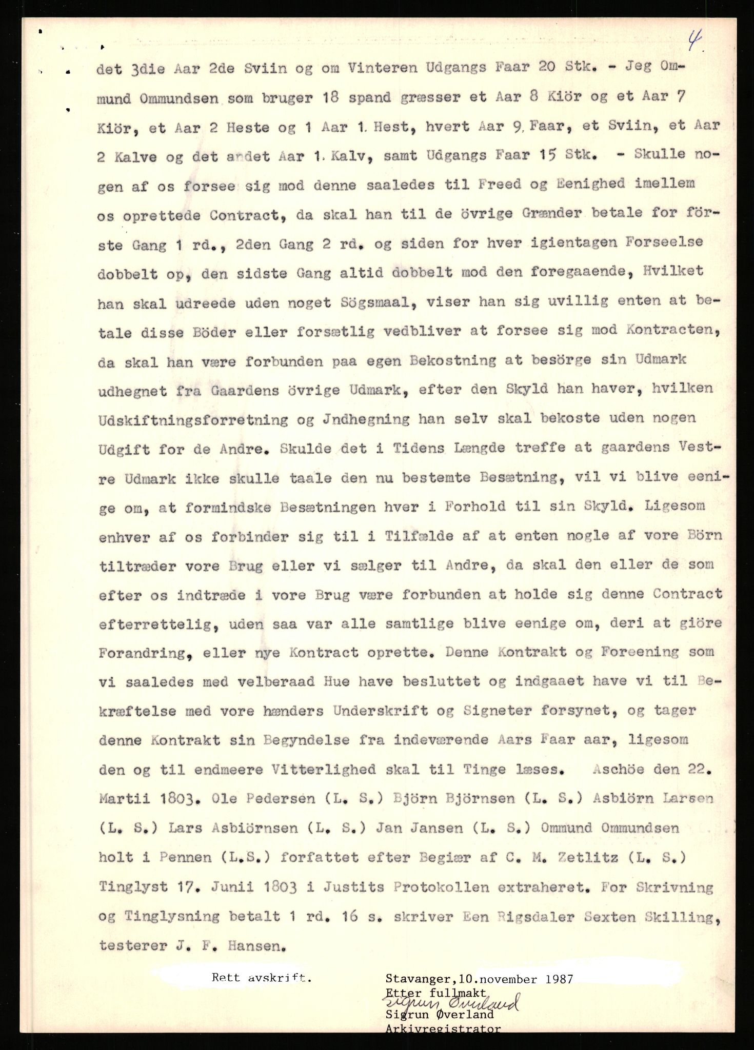 Statsarkivet i Stavanger, AV/SAST-A-101971/03/Y/Yj/L0002: Avskrifter sortert etter gårdsnavn: Amdal indre - Askeland, 1750-1930, p. 495