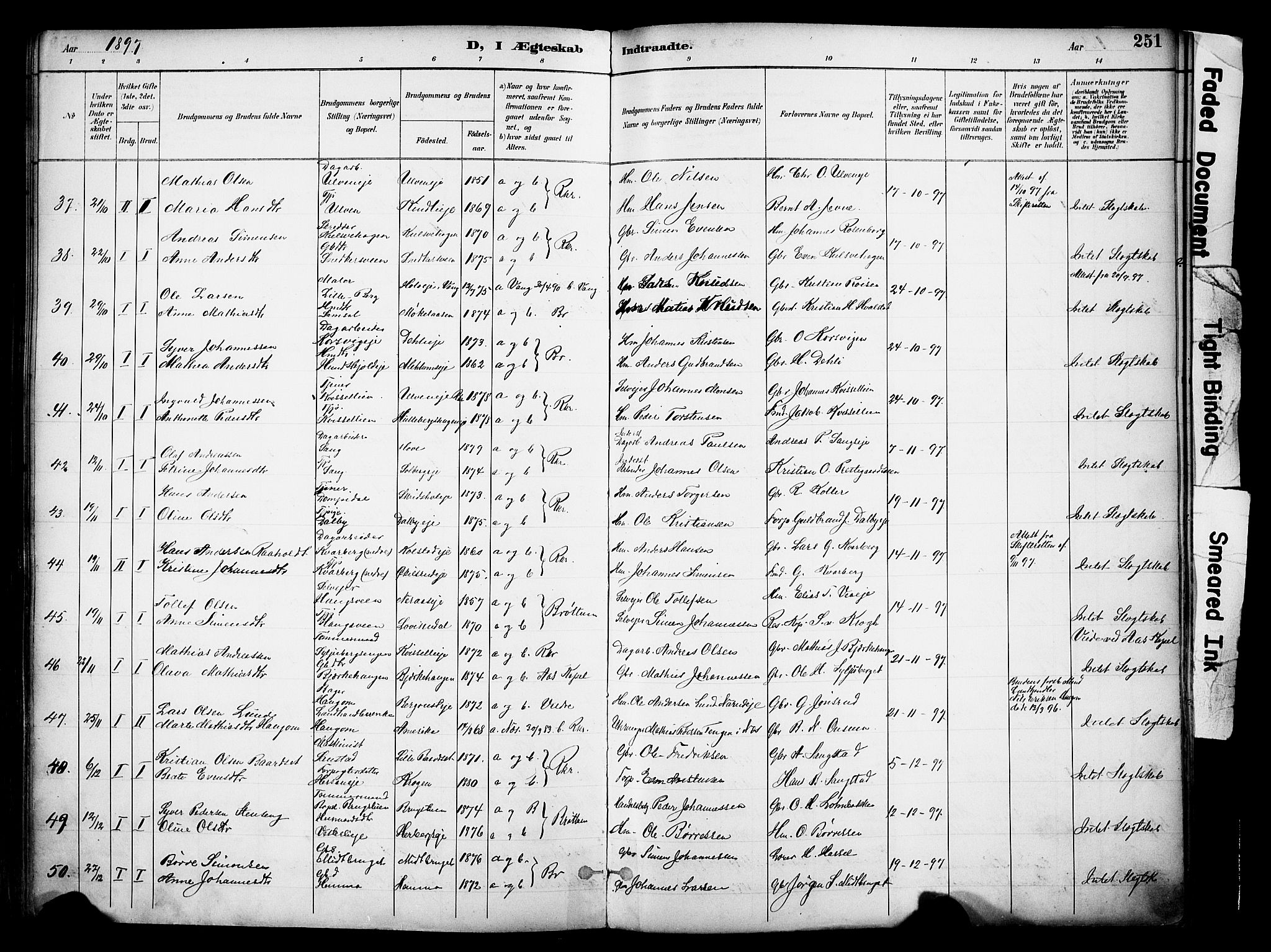 Ringsaker prestekontor, AV/SAH-PREST-014/K/Ka/L0017: Parish register (official) no. 17, 1891-1902, p. 251