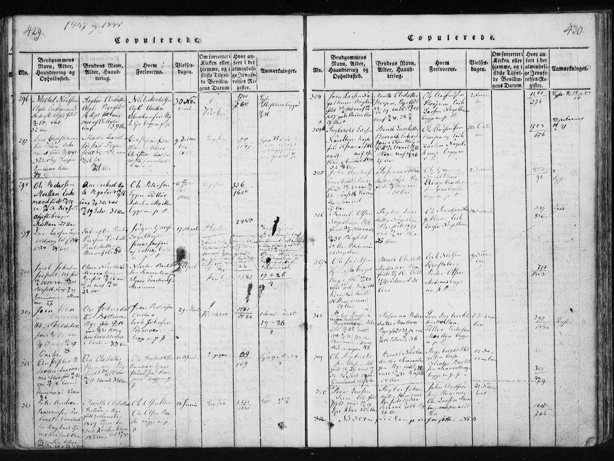 Ministerialprotokoller, klokkerbøker og fødselsregistre - Nord-Trøndelag, SAT/A-1458/749/L0469: Parish register (official) no. 749A03, 1817-1857, p. 429-430