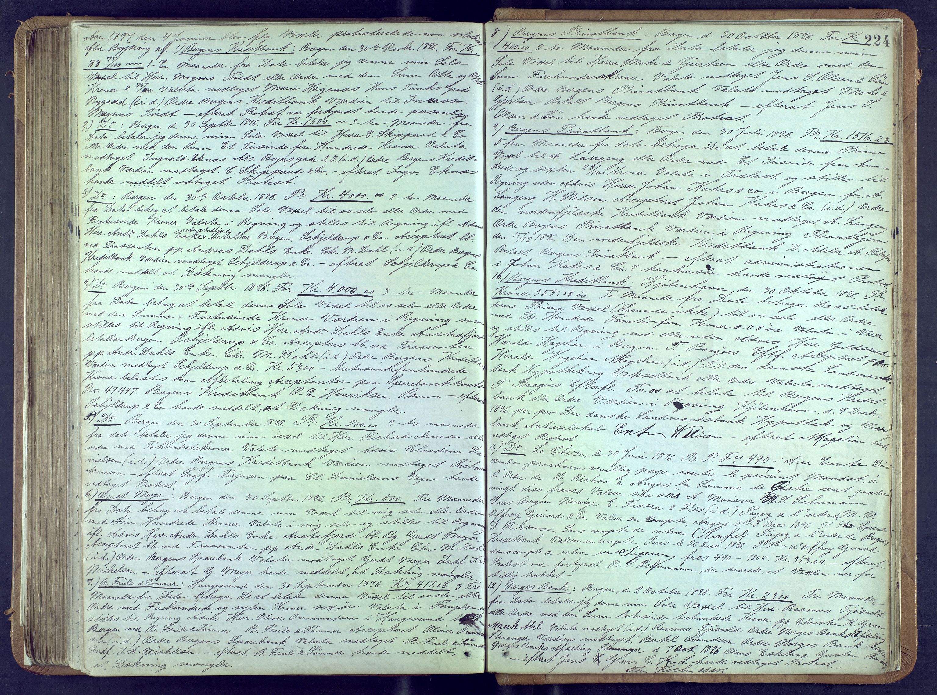 Byfogd og Byskriver i Bergen, AV/SAB-A-3401/10/10A/L0023: Notarialprotokoller, 1894-1897, p. 223b-224a