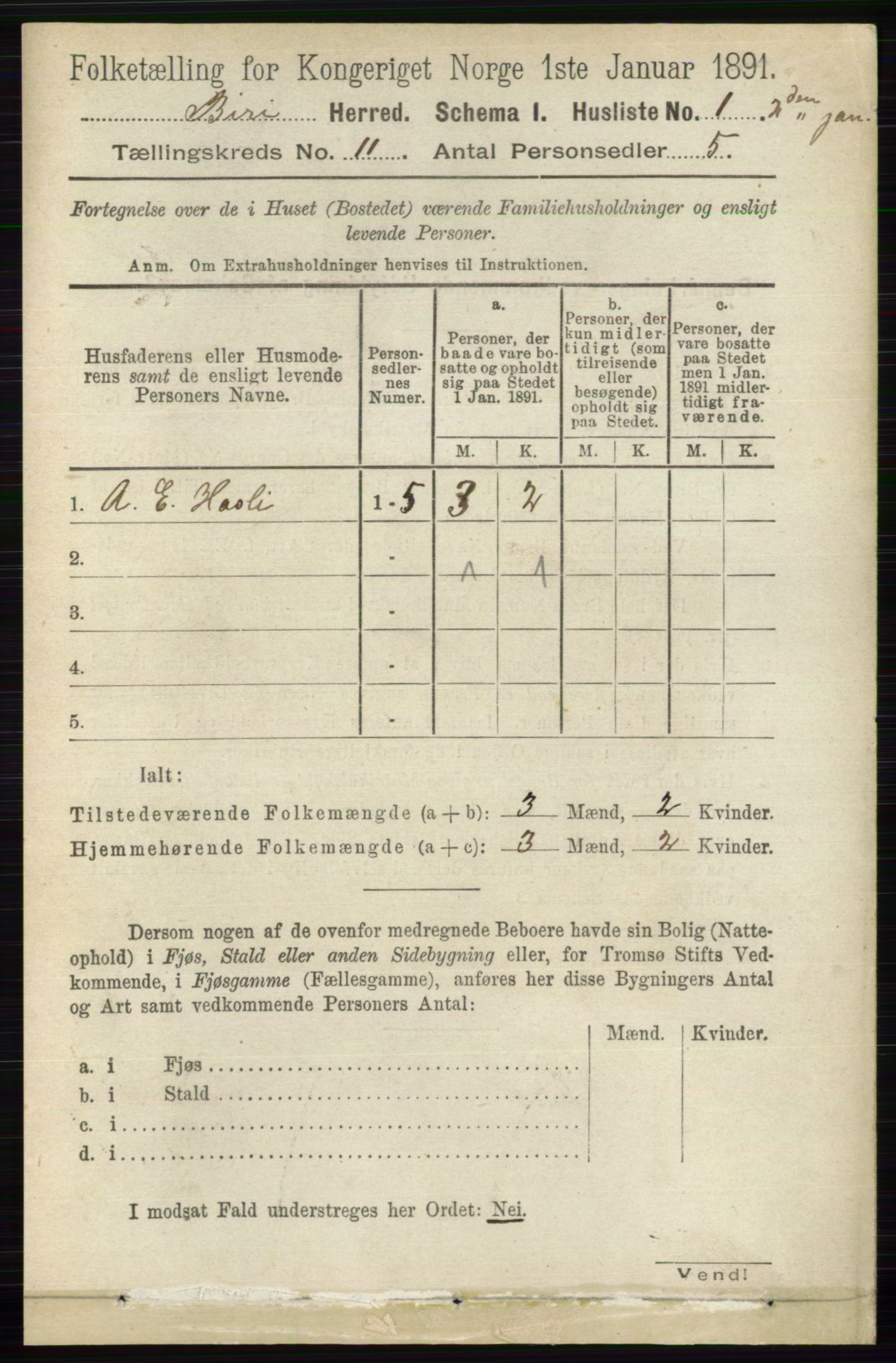 RA, 1891 census for 0525 Biri, 1891, p. 4293