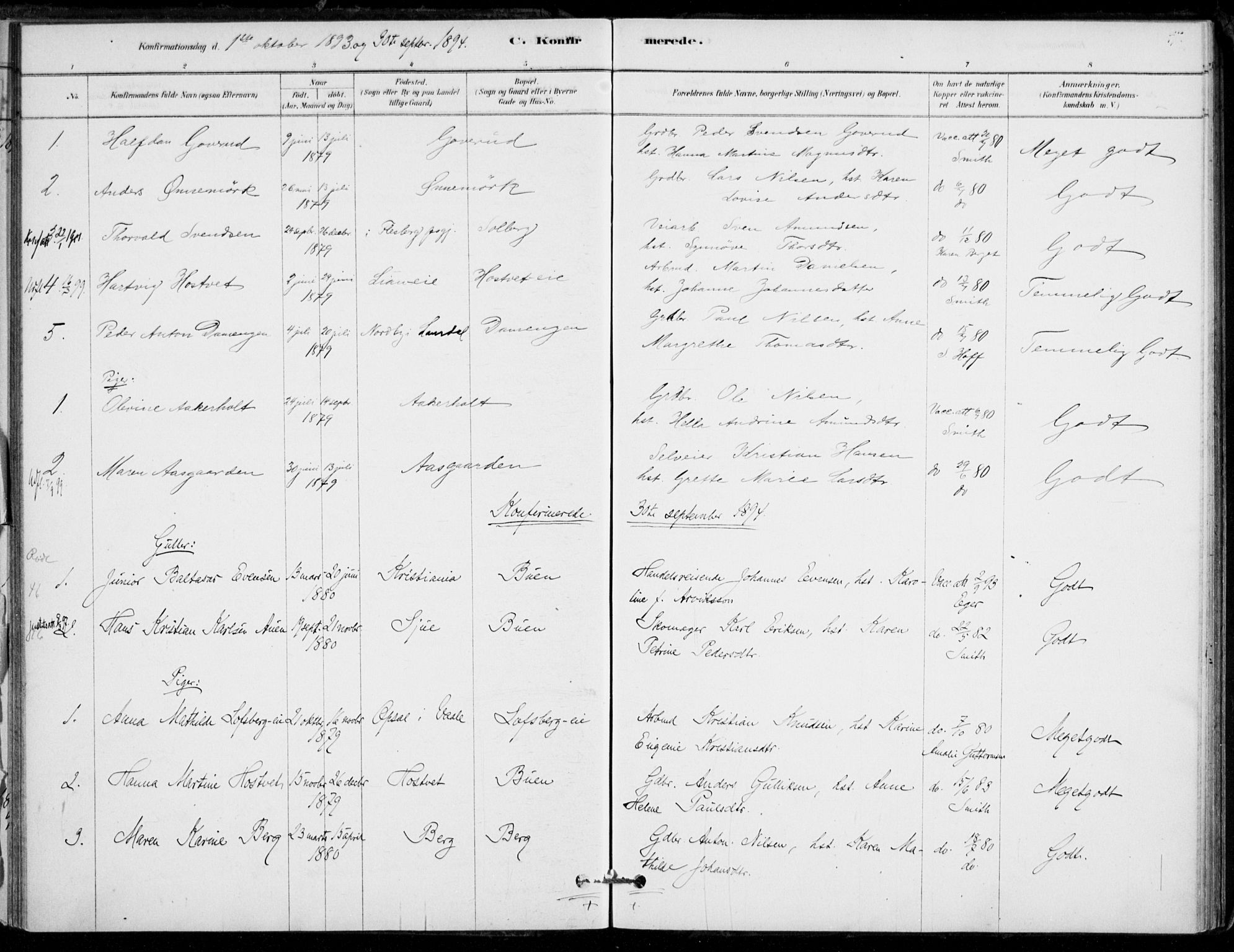 Hof kirkebøker, AV/SAKO-A-64/F/Fb/L0001: Parish register (official) no. II 1, 1878-1907, p. 47