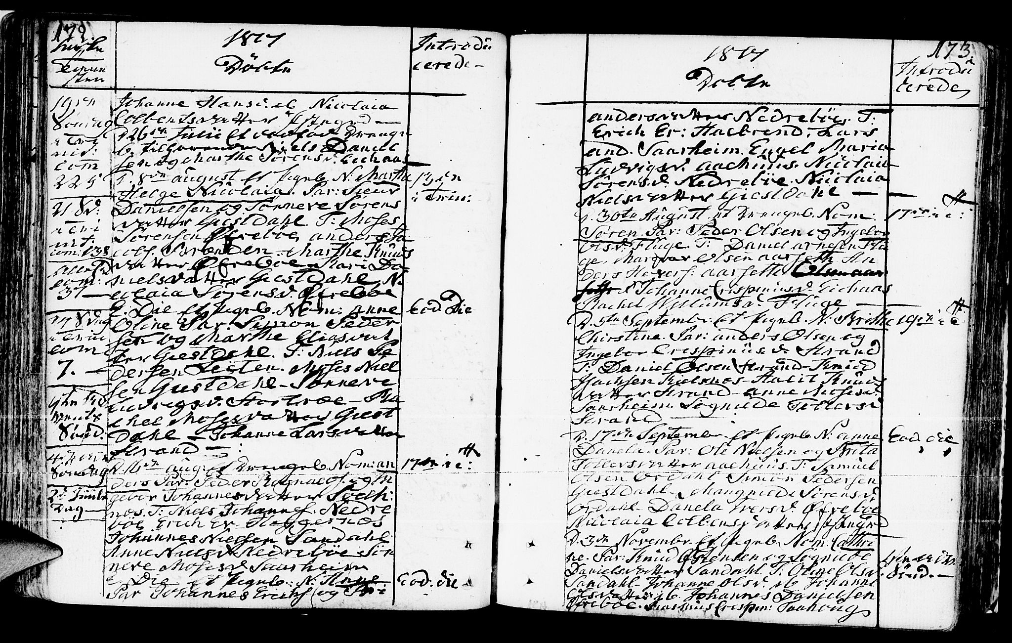 Jølster sokneprestembete, AV/SAB-A-80701/H/Haa/Haaa/L0005: Parish register (official) no. A 5, 1790-1821, p. 172-173