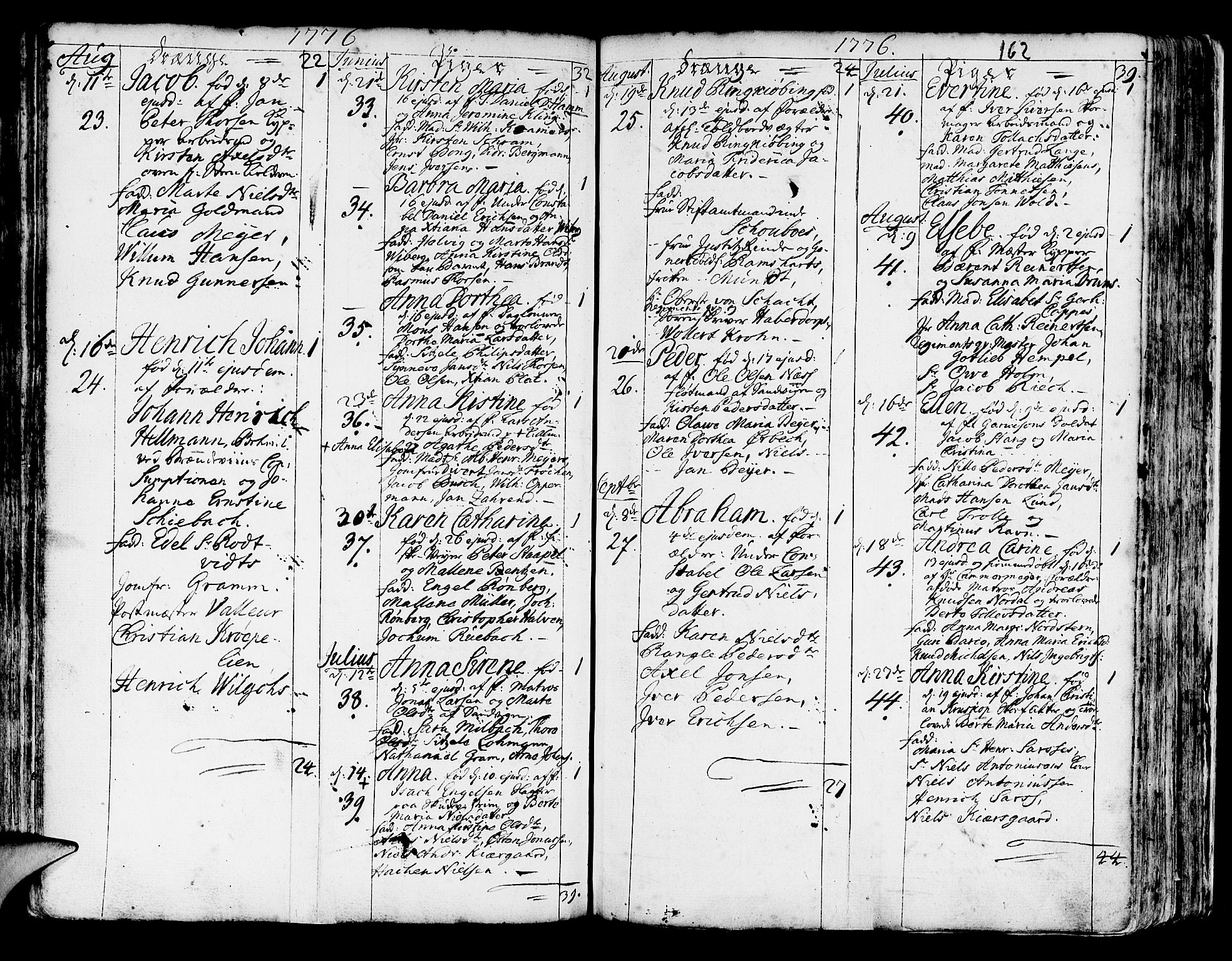 Korskirken sokneprestembete, SAB/A-76101/H/Haa/L0005: Parish register (official) no. A 5, 1751-1789, p. 162