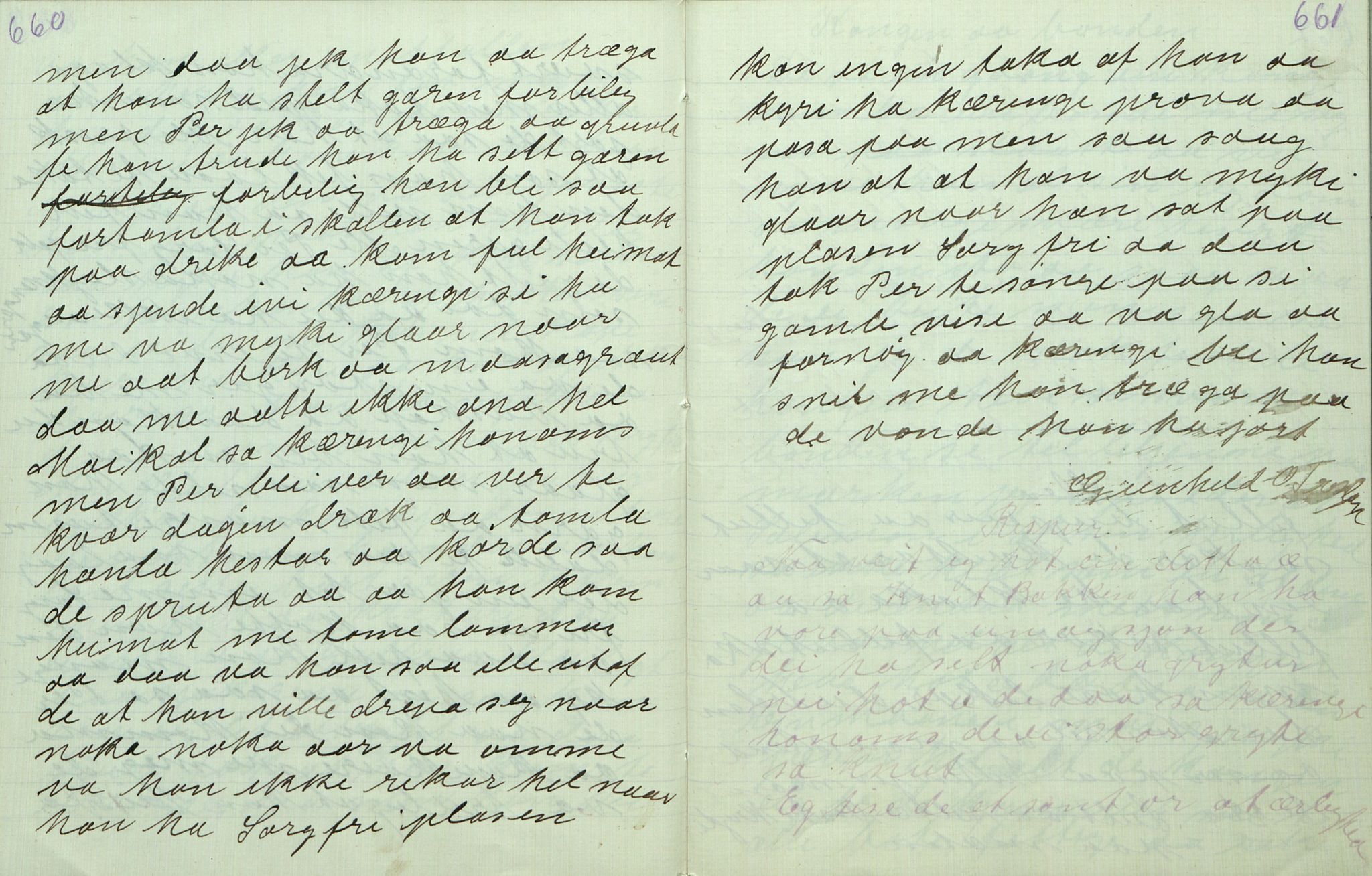Rikard Berge, TEMU/TGM-A-1003/F/L0011/0011: 381-399 / 391 Oppskrifter av Gunnhild Kivle, 1918-1919, p. 660-661