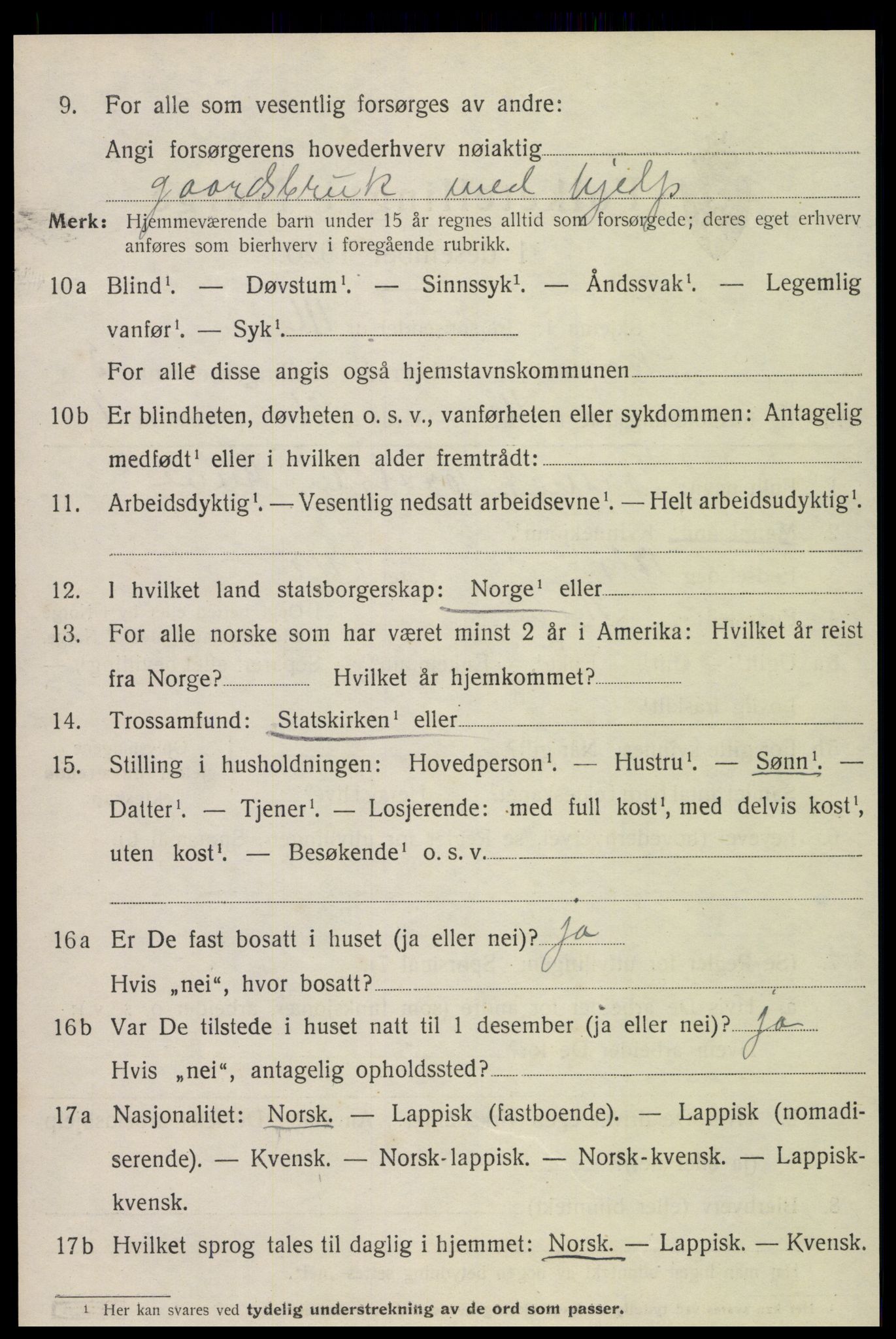 SAT, 1920 census for Skogn, 1920, p. 4826