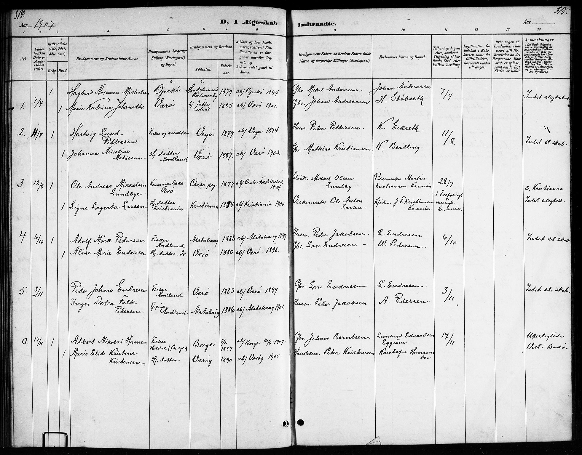 Ministerialprotokoller, klokkerbøker og fødselsregistre - Nordland, AV/SAT-A-1459/807/L0123: Parish register (copy) no. 807C01, 1884-1910, p. 314-315