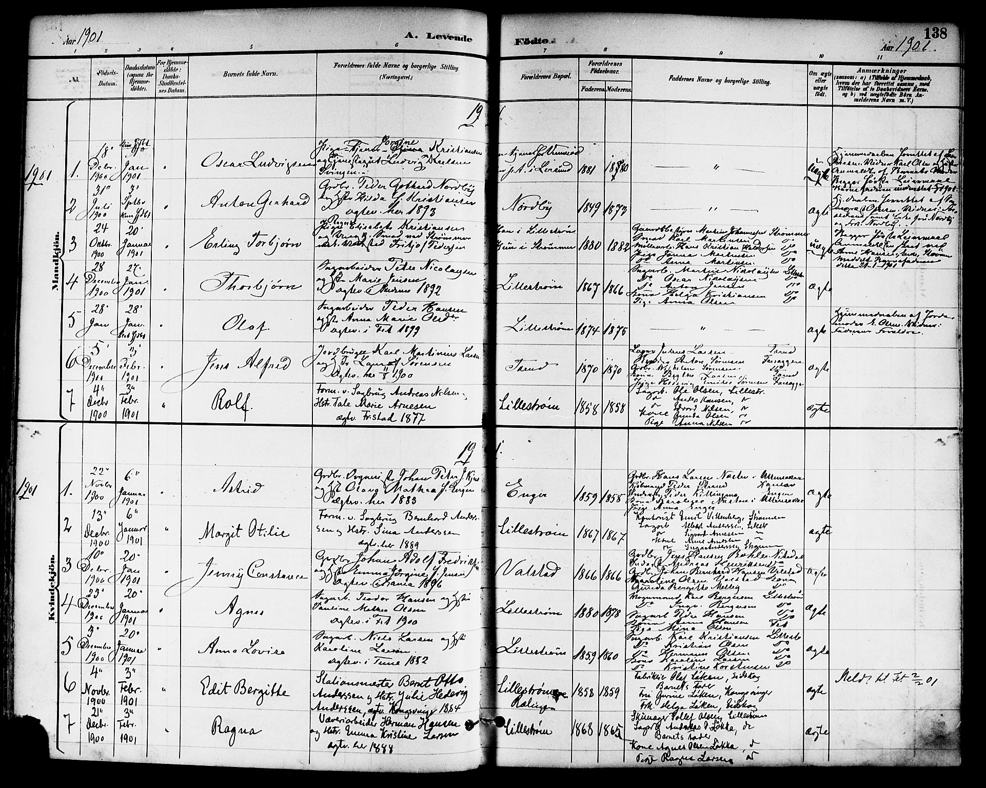 Skedsmo prestekontor Kirkebøker, SAO/A-10033a/F/Fa/L0014: Parish register (official) no. I 14, 1892-1901, p. 138