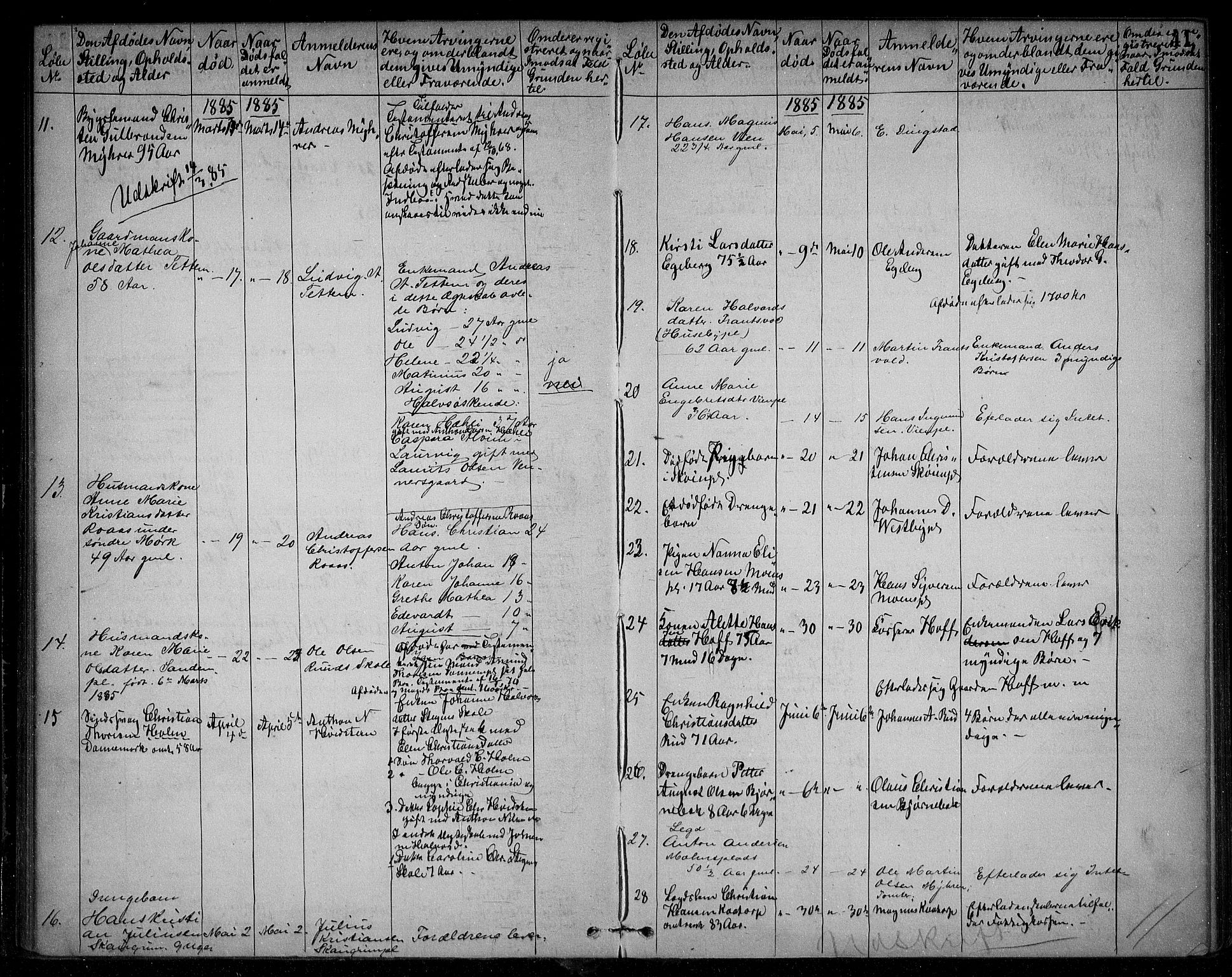 Spydeberg lensmannsarkiv, AV/SAO-A-10635/H/Ha/L0002: Dødsfallsprotokoll, 1868-1908, p. 40b-41a